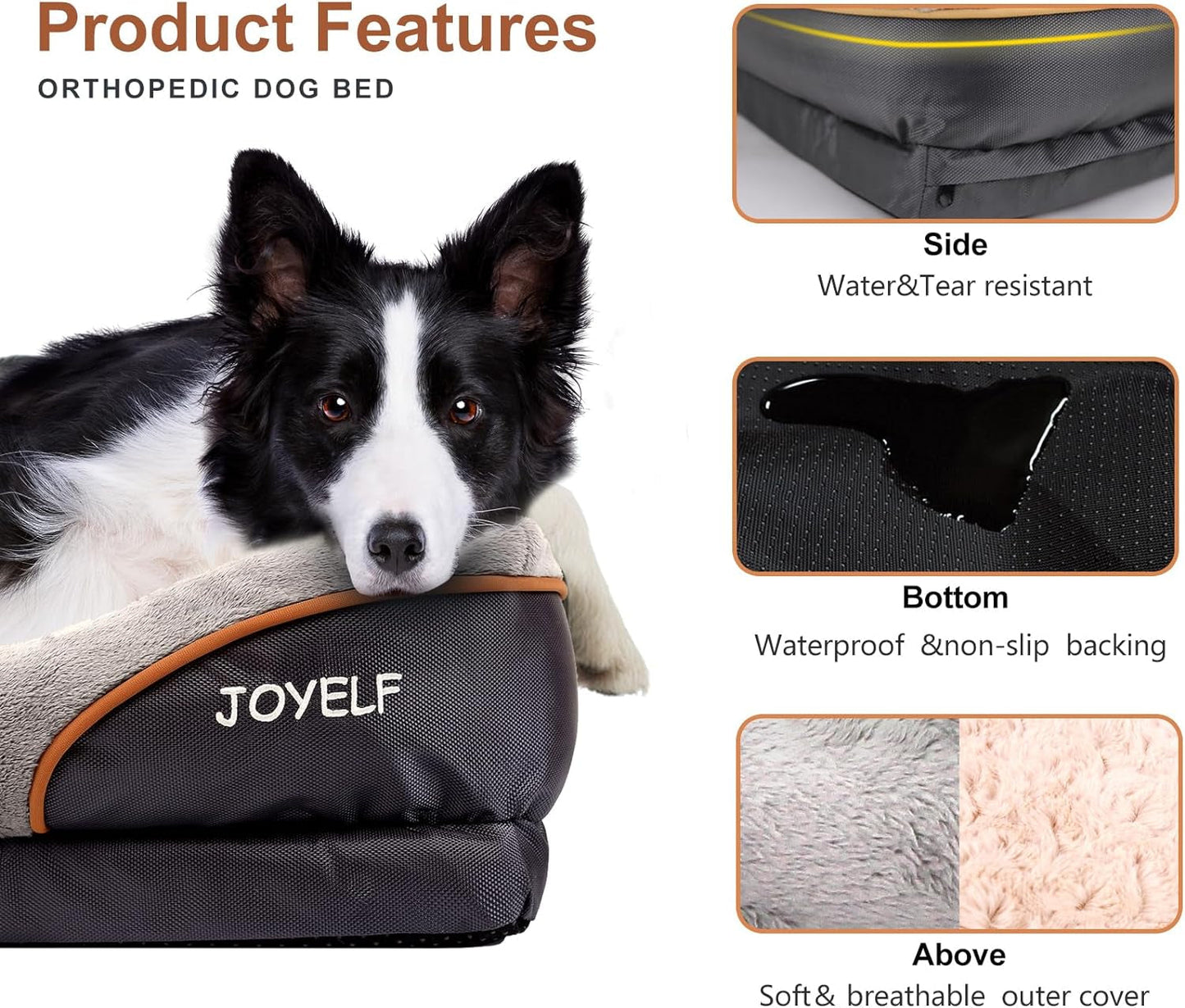 Large Memory Foam Dog Bed MJ's Pet Closet