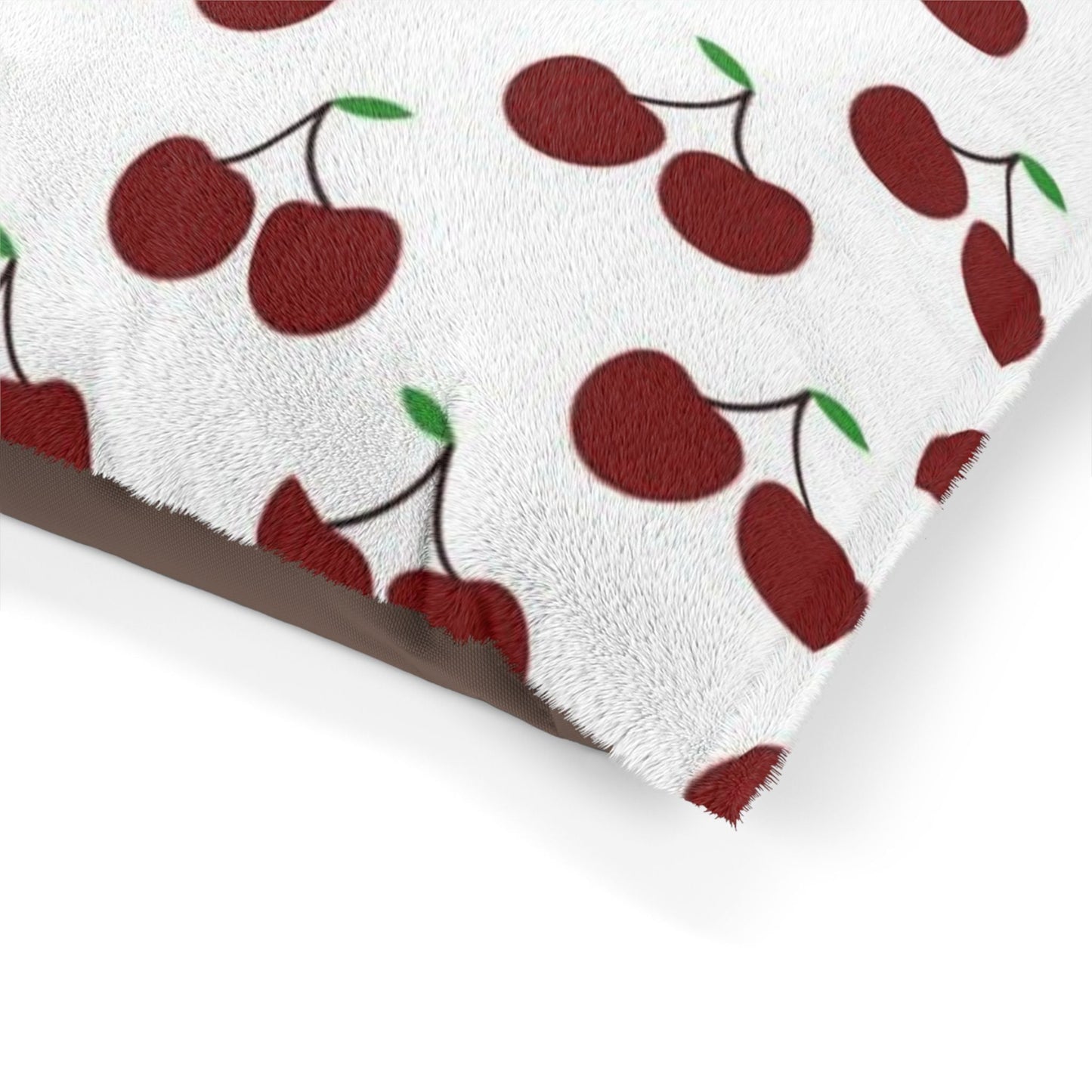 Cherry Print Pawsh Bed Printify