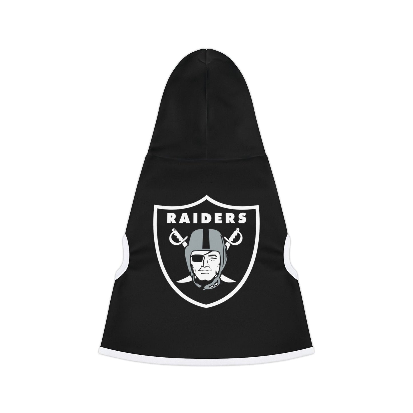 Raiders Pet Hoodie for Sports Fans, Cozy Pet Apparel, Dog & Cat Wear, NFL Team Merchandise, Perfect for Game Days Printify