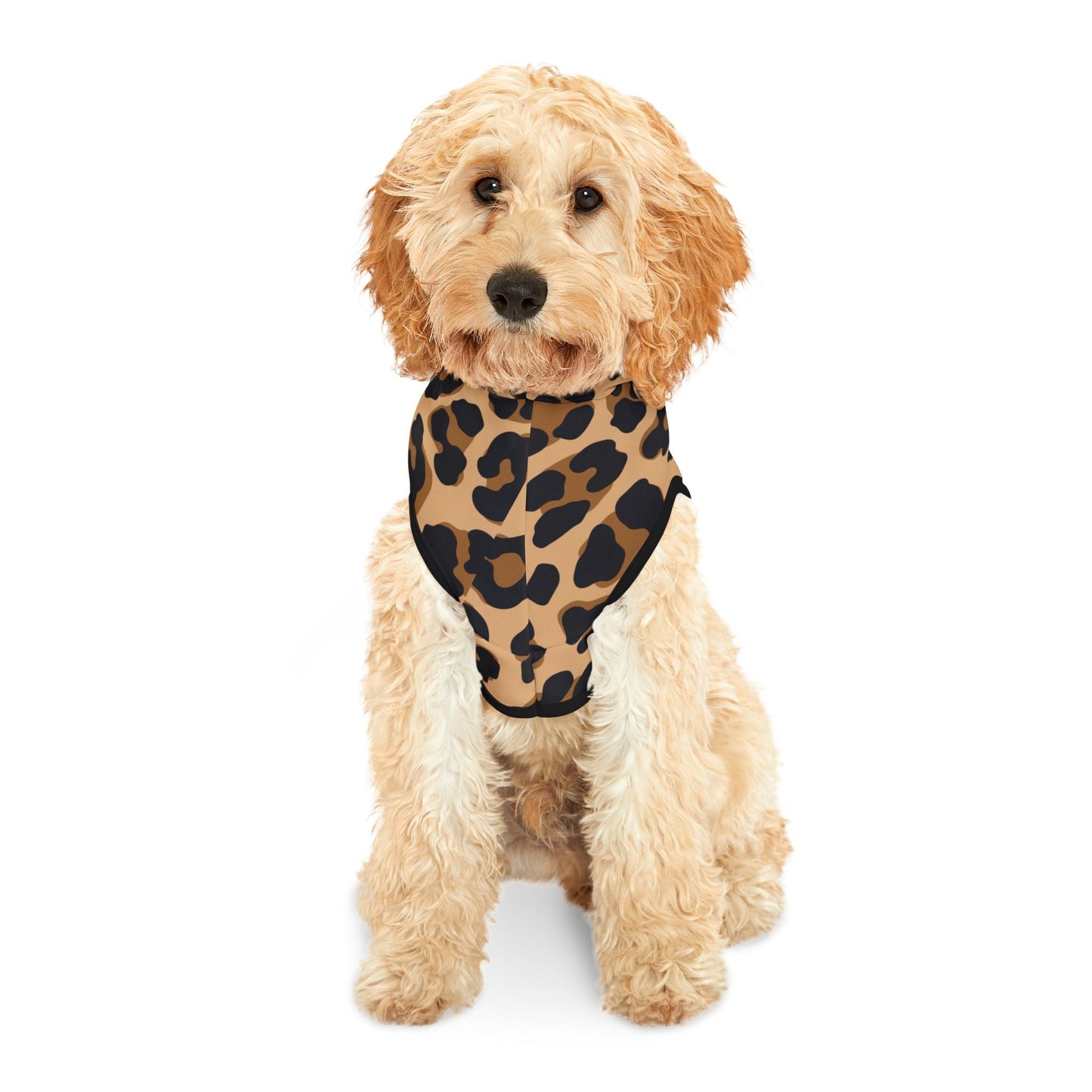 Stylish Leopard Print Pet Hoodie | Cozy Dog Jacket Printify