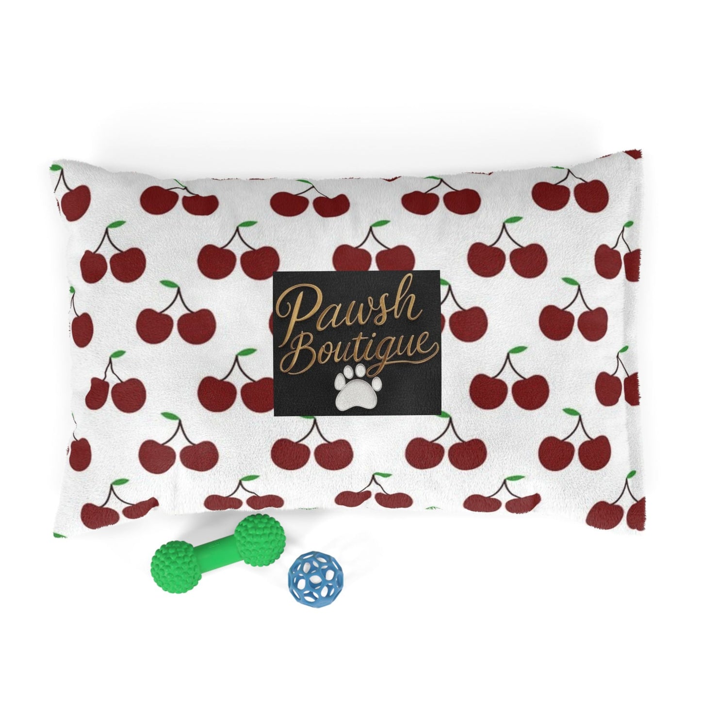 Cherry Print Pawsh Bed Printify