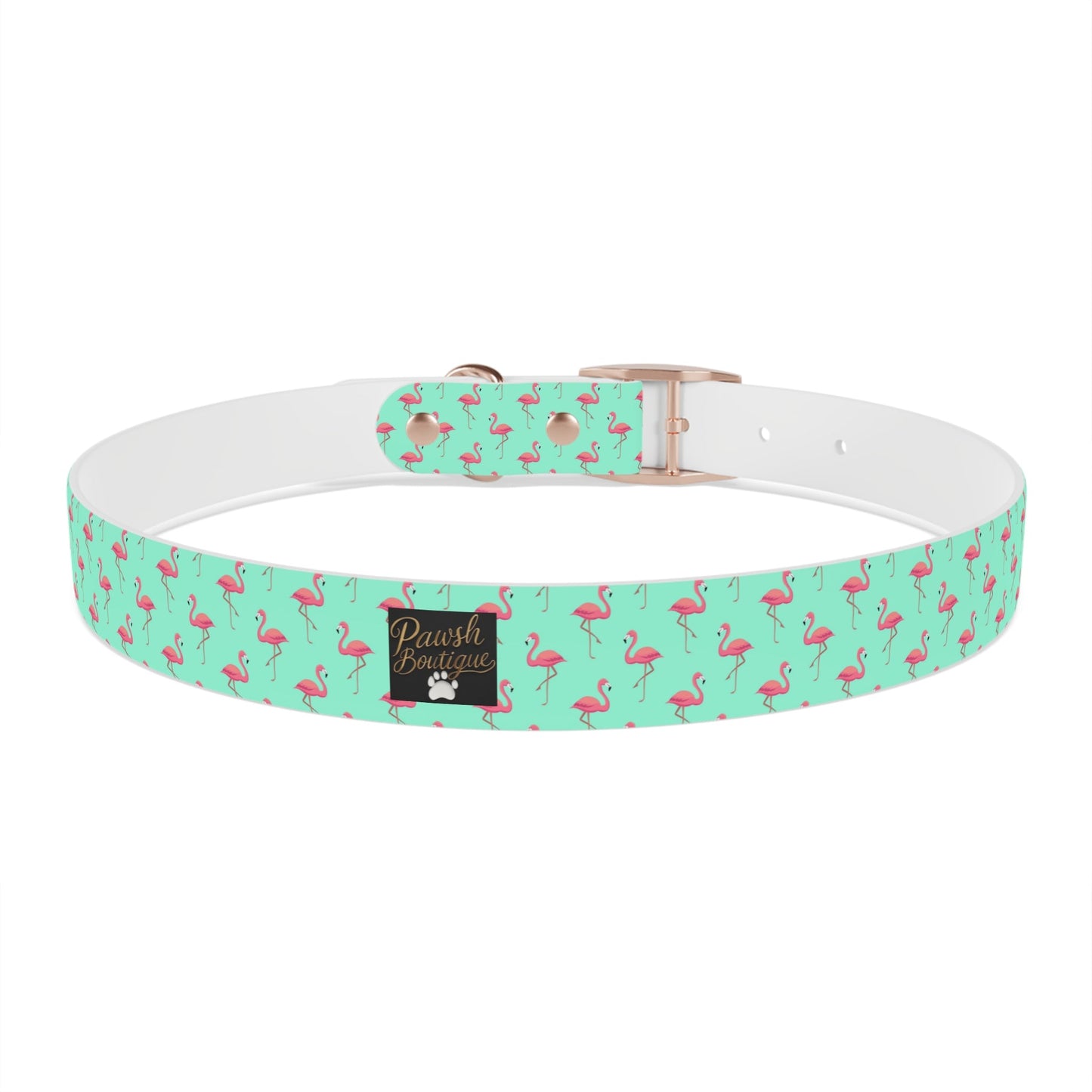 Flamingo Pattern Dog Collar, Stylish Pet Accessory, Summer Dog Gear, Perfect Gift for Dog Lovers, Adjustable Pet Collar, Tropical Dog Printify