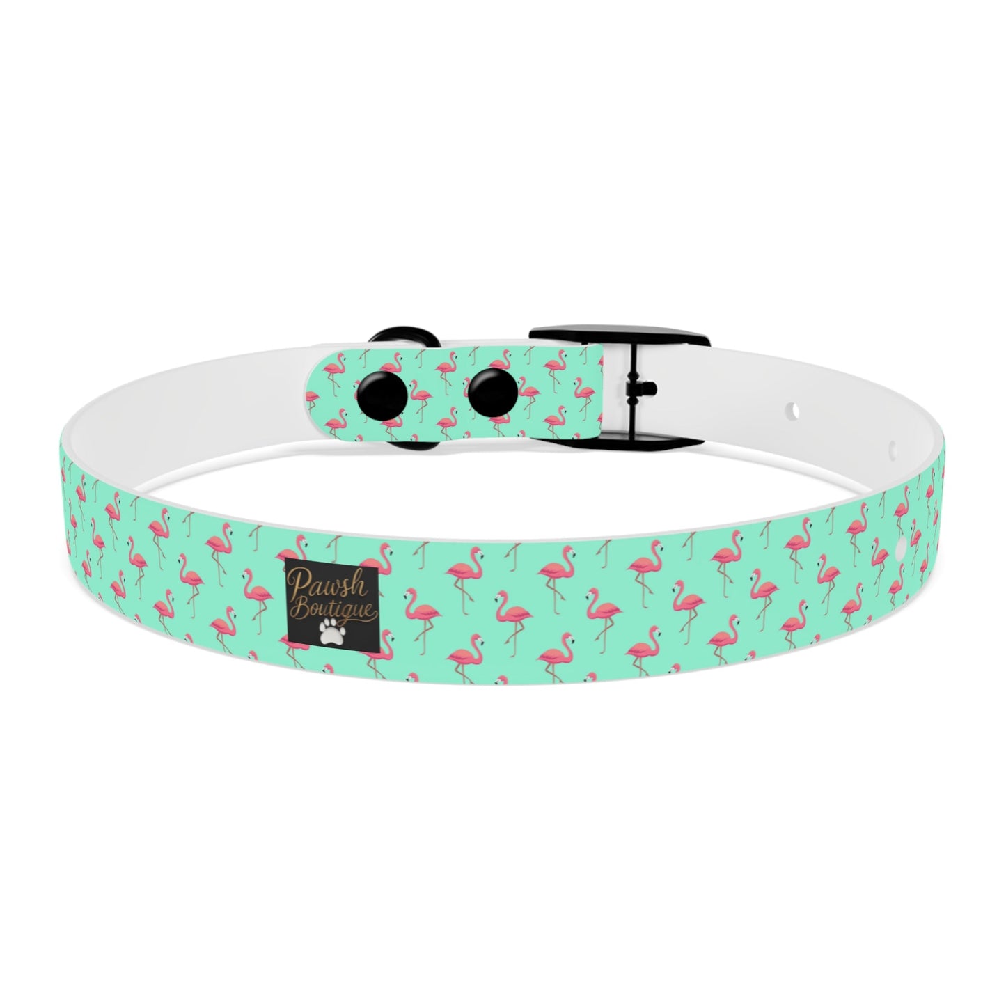 Flamingo Pattern Dog Collar, Stylish Pet Accessory, Summer Dog Gear, Perfect Gift for Dog Lovers, Adjustable Pet Collar, Tropical Dog Printify