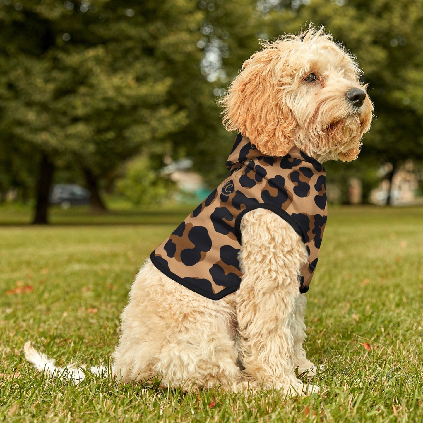 Stylish Leopard Print Pet Hoodie | Cozy Dog Jacket Printify