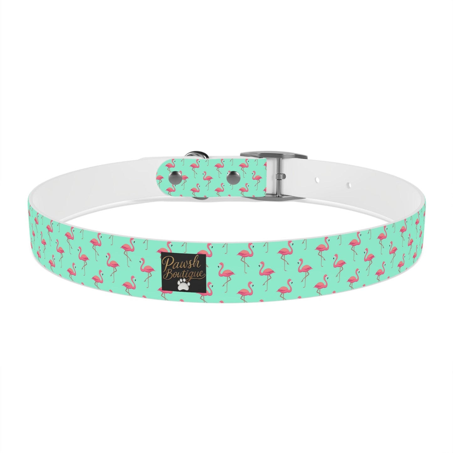 Flamingo Pattern Dog Collar, Stylish Pet Accessory, Summer Dog Gear, Perfect Gift for Dog Lovers, Adjustable Pet Collar, Tropical Dog Printify