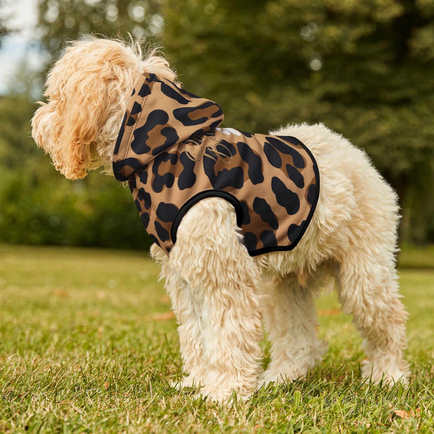 Stylish Leopard Print Pet Hoodie | Cozy Dog Jacket Printify