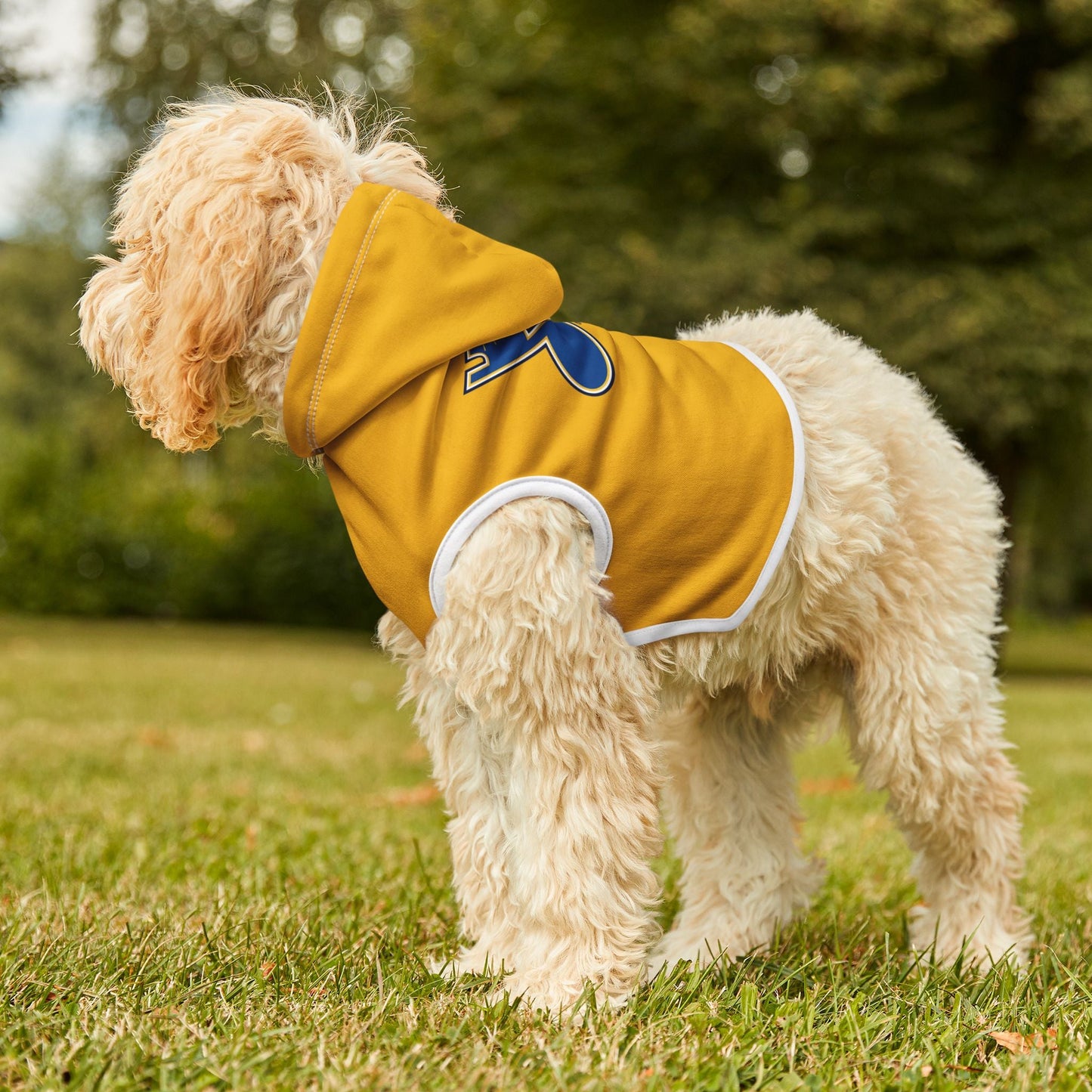 Stylish Blues Hoodie, Cozy Dog Sweater, Cute Puppy Outfit, Dog Apparel, Pet Fashion Printify