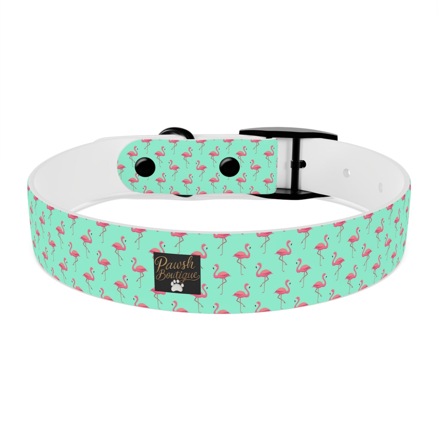 Flamingo Pattern Dog Collar, Stylish Pet Accessory, Summer Dog Gear, Perfect Gift for Dog Lovers, Adjustable Pet Collar, Tropical Dog Printify