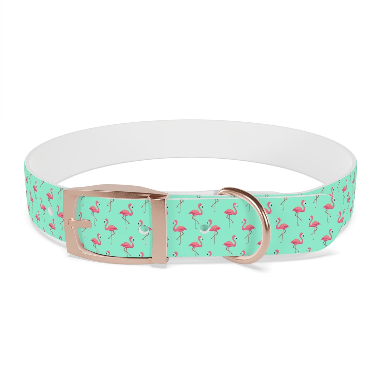 Flamingo Pattern Dog Collar, Stylish Pet Accessory, Summer Dog Gear, Perfect Gift for Dog Lovers, Adjustable Pet Collar, Tropical Dog Printify