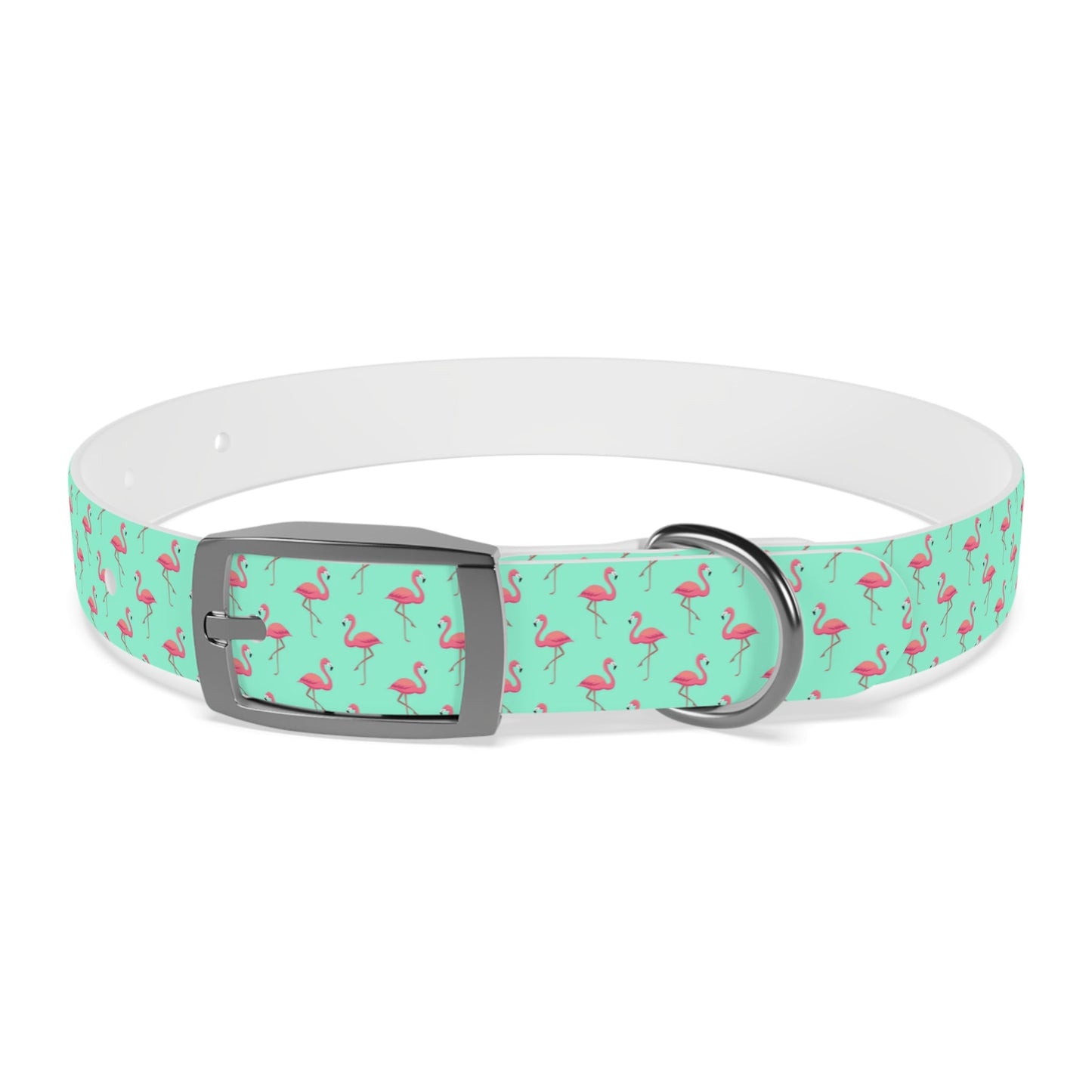 Flamingo Pattern Dog Collar, Stylish Pet Accessory, Summer Dog Gear, Perfect Gift for Dog Lovers, Adjustable Pet Collar, Tropical Dog Printify