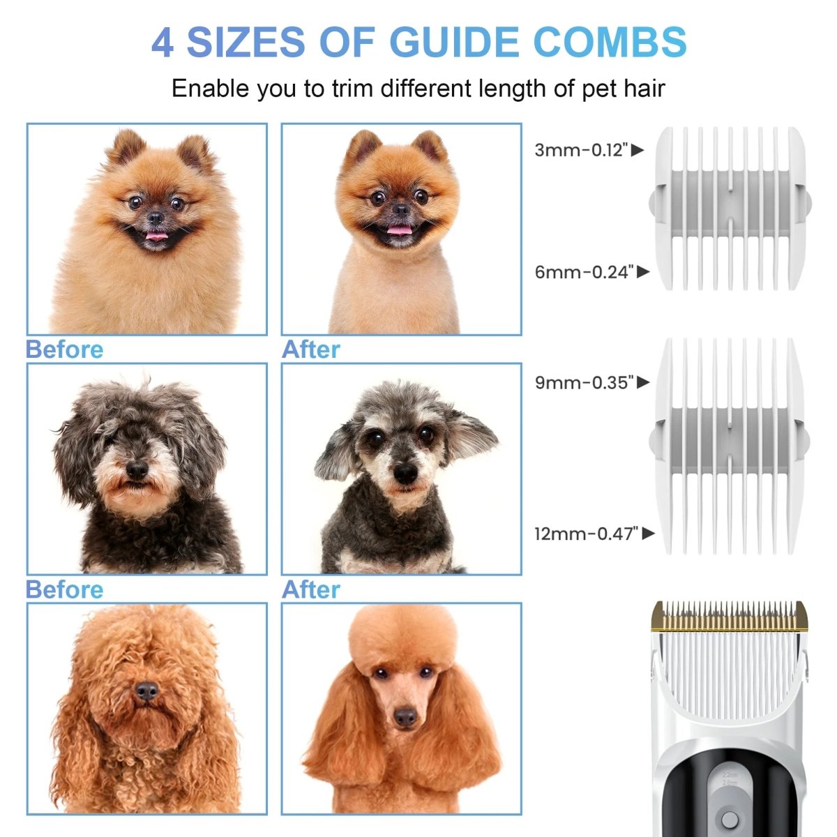 14Kpa Dog Grooming Kit & Vacuum, 2.5L Pet Hair Vacuum Suction MJ's Pet Closet