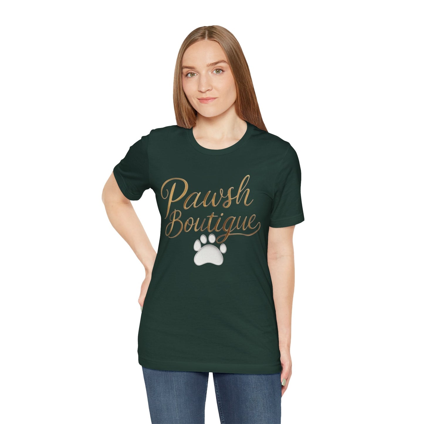 Pawsh Boutique-Themed Unisex Tee, Dog Lover Shirt Printify