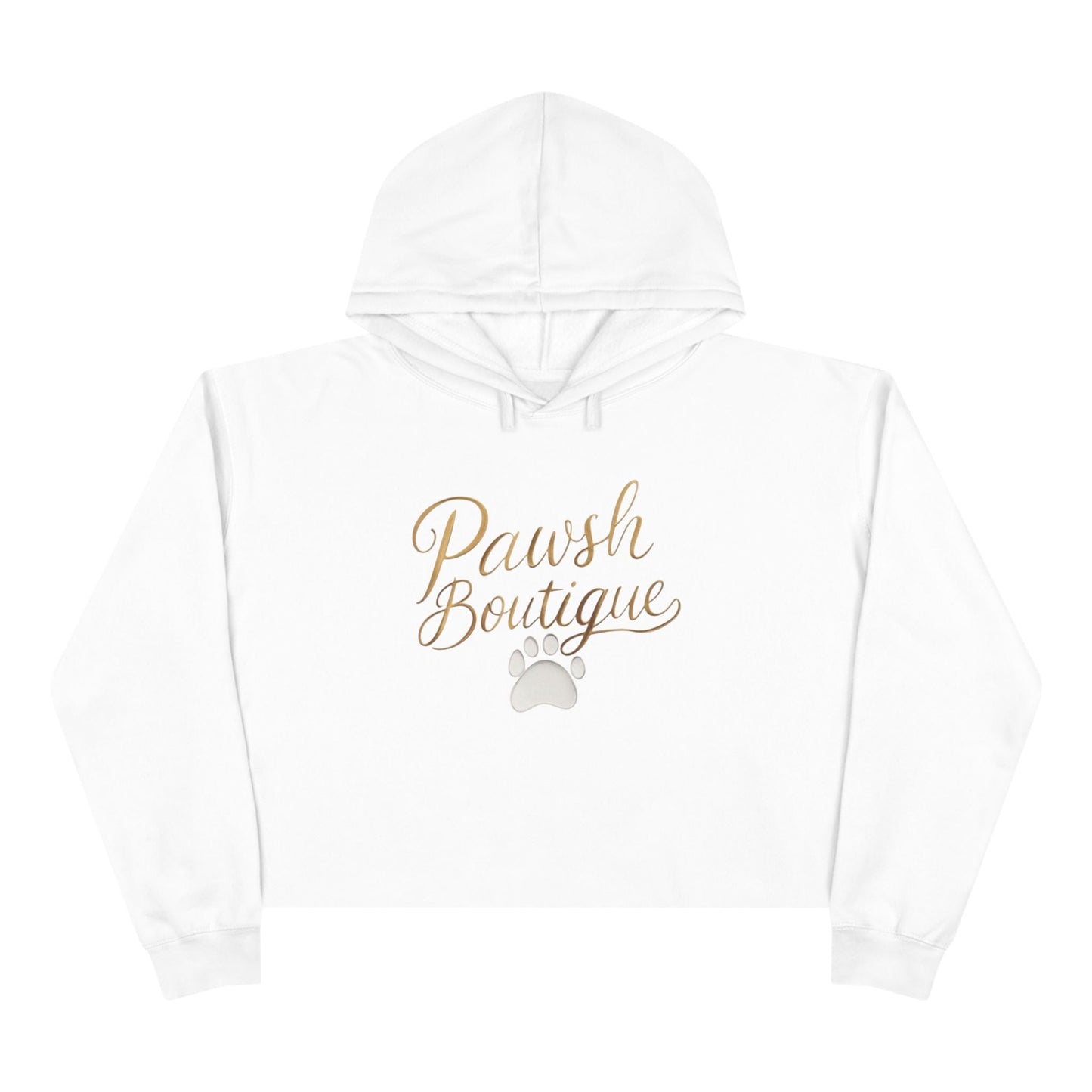 Cute Pawsh Dog Lover Crop Hoodie Printify