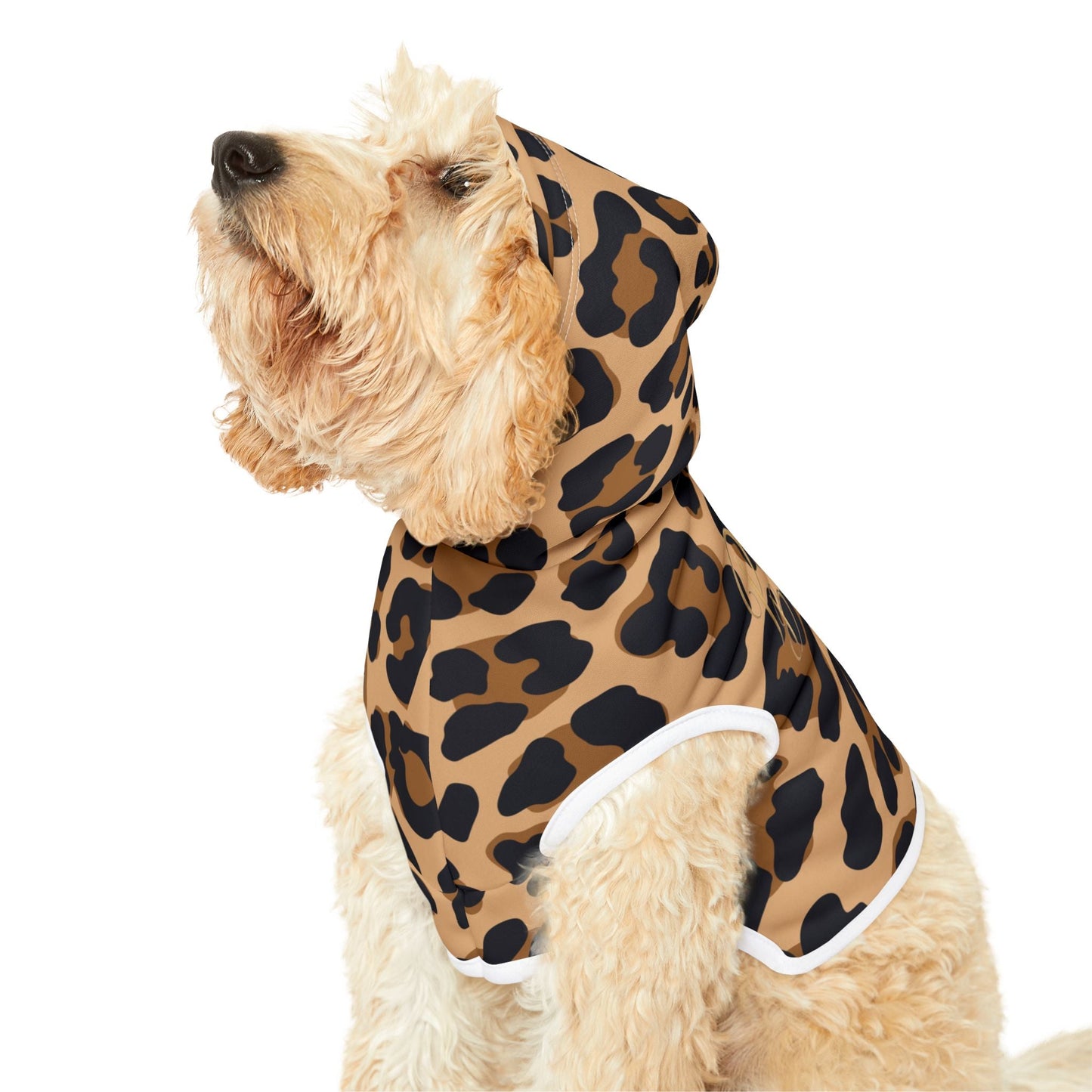 Stylish Leopard Print Pet Hoodie | Cozy Dog Jacket Printify