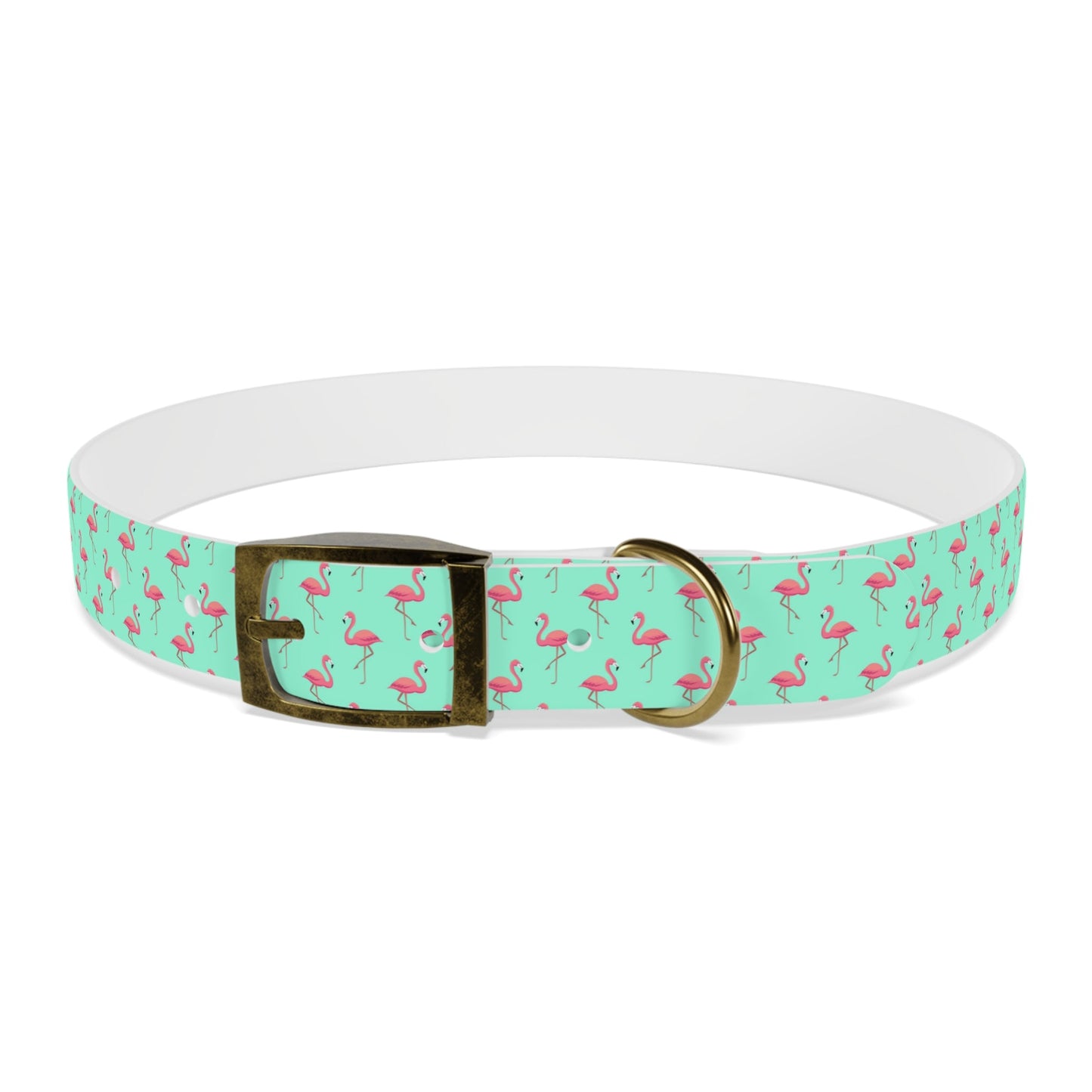 Flamingo Pattern Dog Collar, Stylish Pet Accessory, Summer Dog Gear, Perfect Gift for Dog Lovers, Adjustable Pet Collar, Tropical Dog Printify