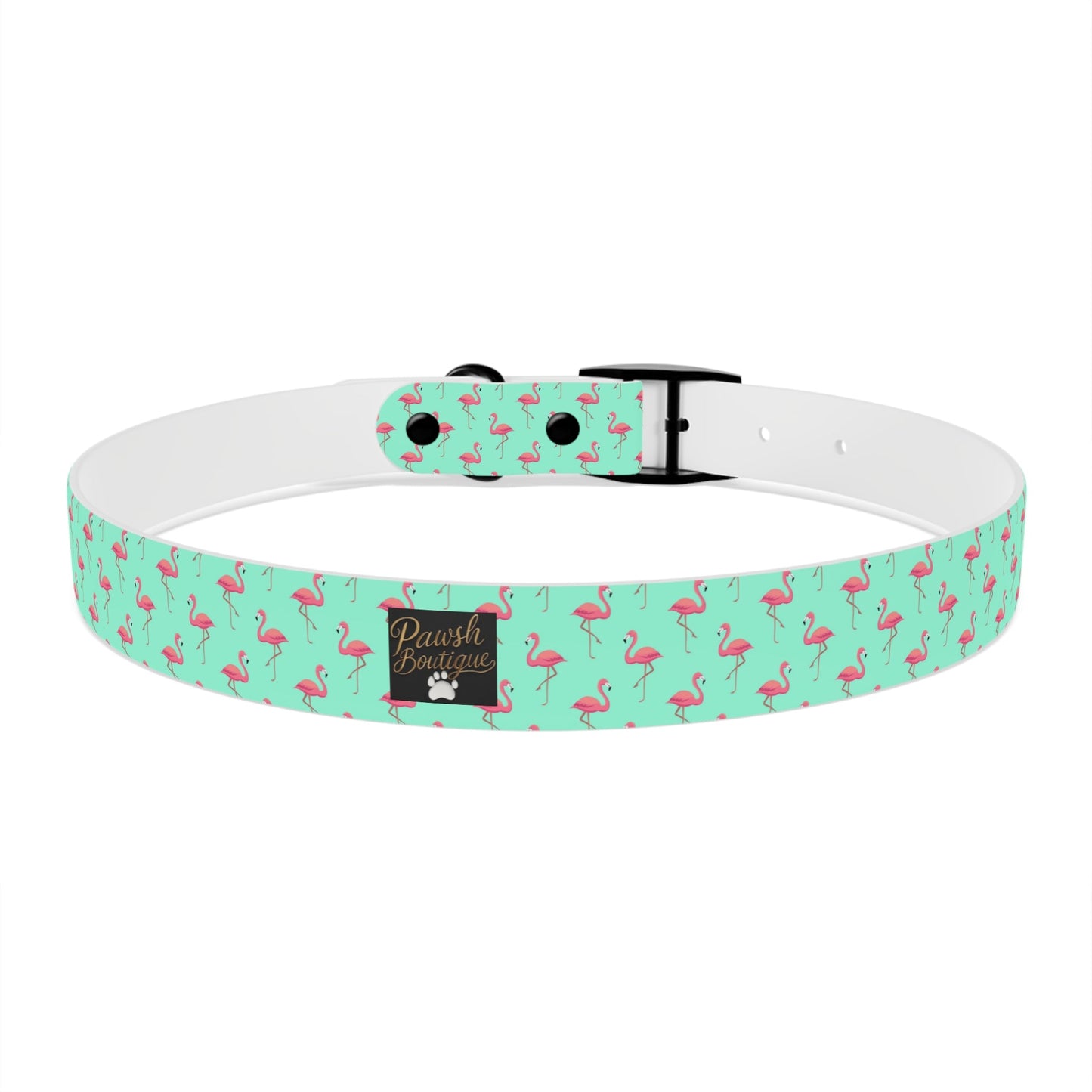 Flamingo Pattern Dog Collar, Stylish Pet Accessory, Summer Dog Gear, Perfect Gift for Dog Lovers, Adjustable Pet Collar, Tropical Dog Printify