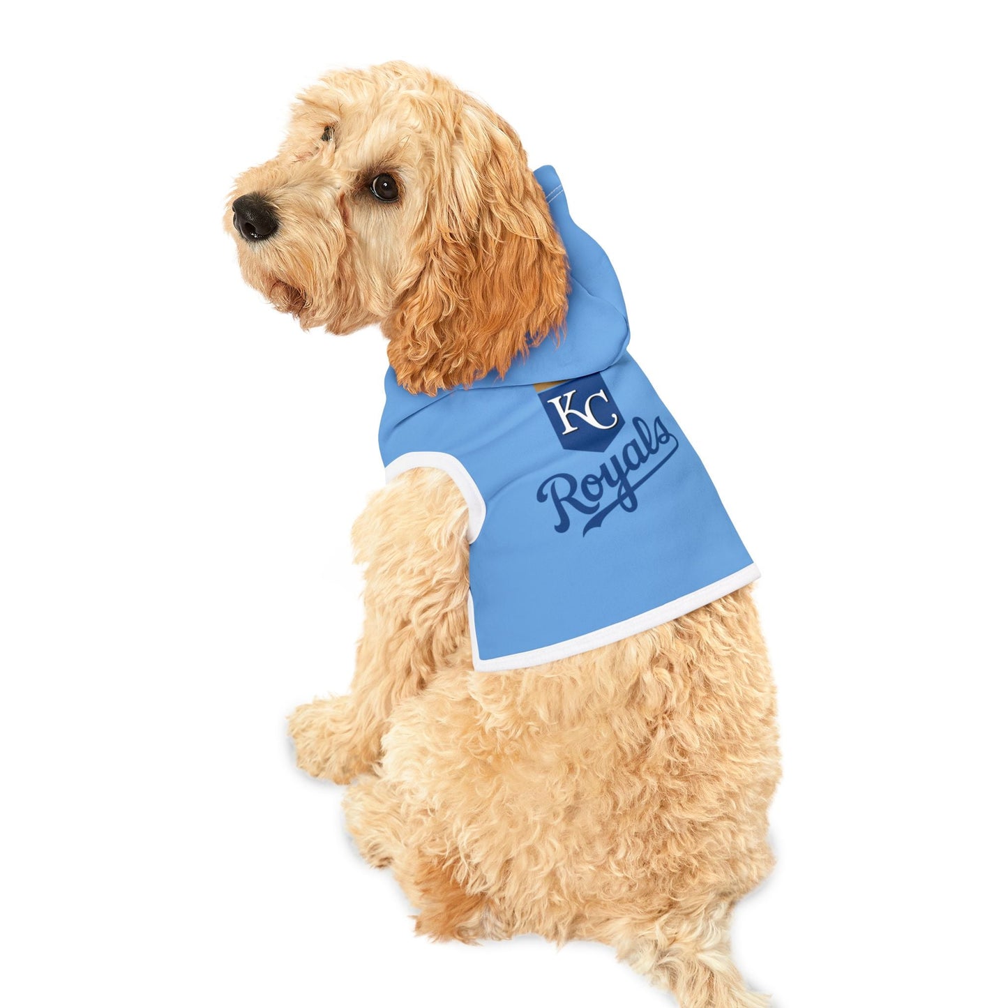 KC Royals Pet Hoodie - Cozy Dog Sweater, Perfect for Game Day, Pet Costume, Doggie Apparel, Sports Fan Gift Printify