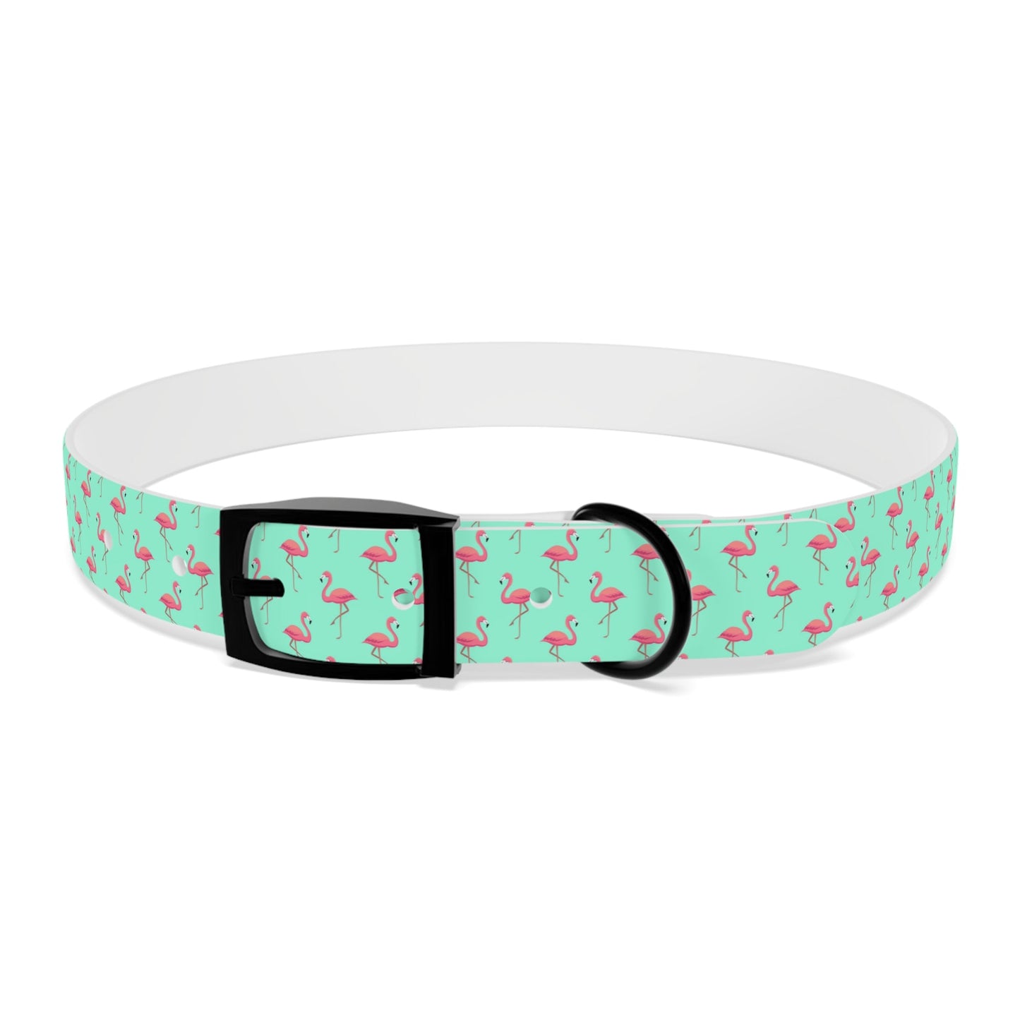 Flamingo Pattern Dog Collar, Stylish Pet Accessory, Summer Dog Gear, Perfect Gift for Dog Lovers, Adjustable Pet Collar, Tropical Dog Printify
