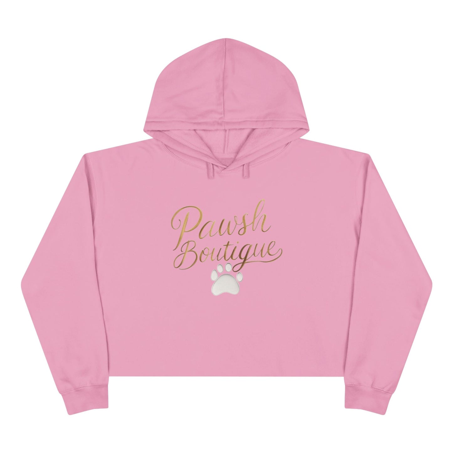Cute Pawsh Dog Lover Crop Hoodie Printify