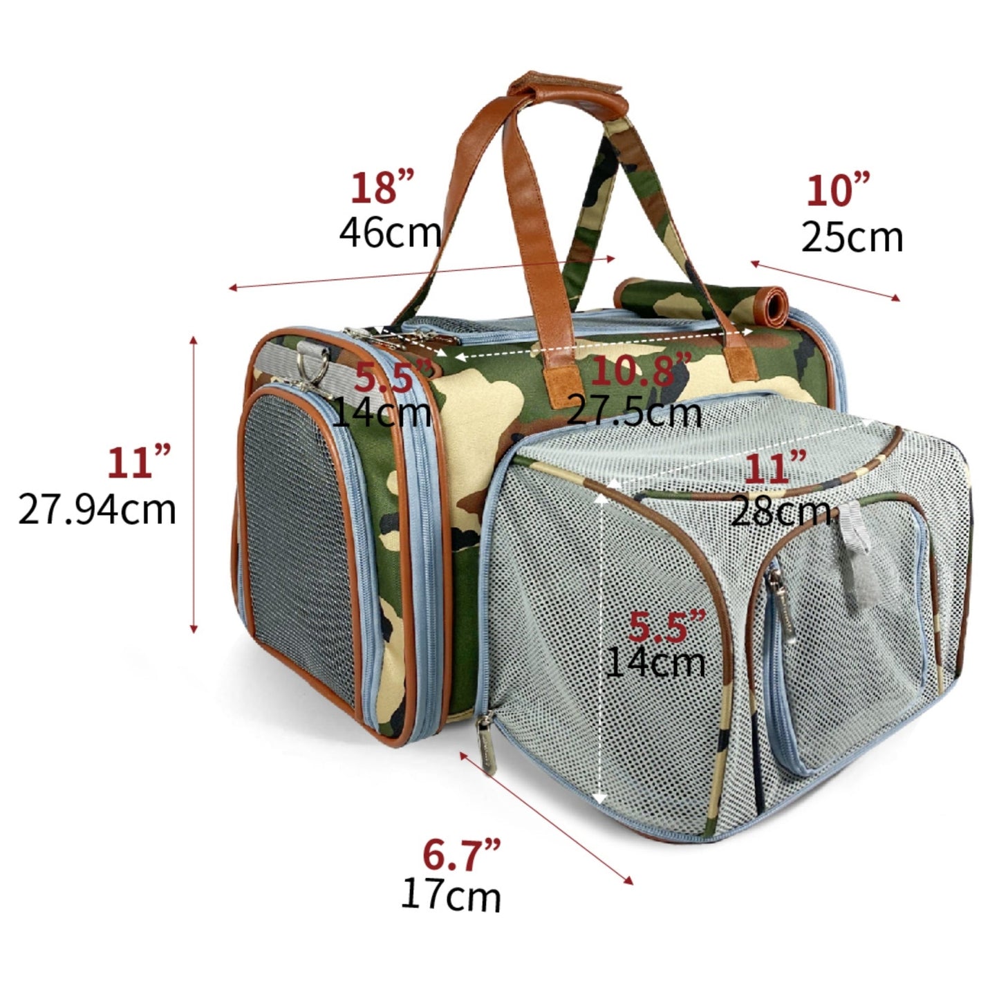 Mr. Peanut's Gold Series Standard Size Airline Compliant Expandable Pet Carrier - Prints Edition Mr. Peanut's Pet Carriers