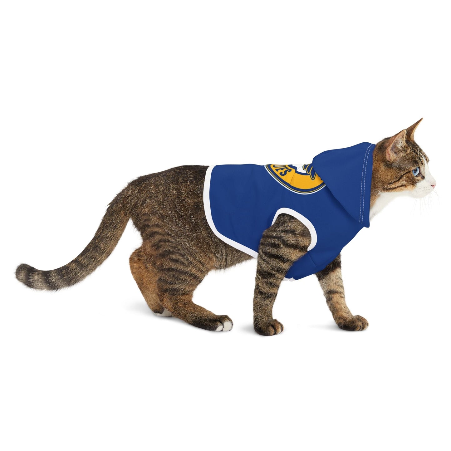 Stylish Blues Hoodie for Dogs, Cozy Dog Sweater, Pet Outfit for Sports Fans, Dog Apparel for Winter, Gift for Pet Lovers Printify