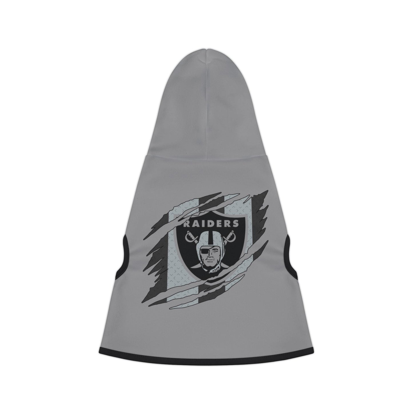 Raiders Pet Hoodie with Raiders Design, Perfect for Dog Lovers, Cozy Canine Apparel, Team Spirit Wear, Pet Fashion Statement Printify