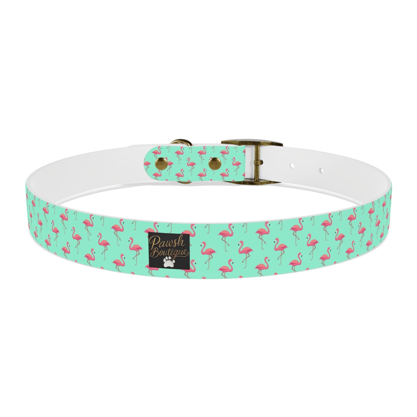 Flamingo Pattern Dog Collar, Stylish Pet Accessory, Summer Dog Gear, Perfect Gift for Dog Lovers, Adjustable Pet Collar, Tropical Dog Printify