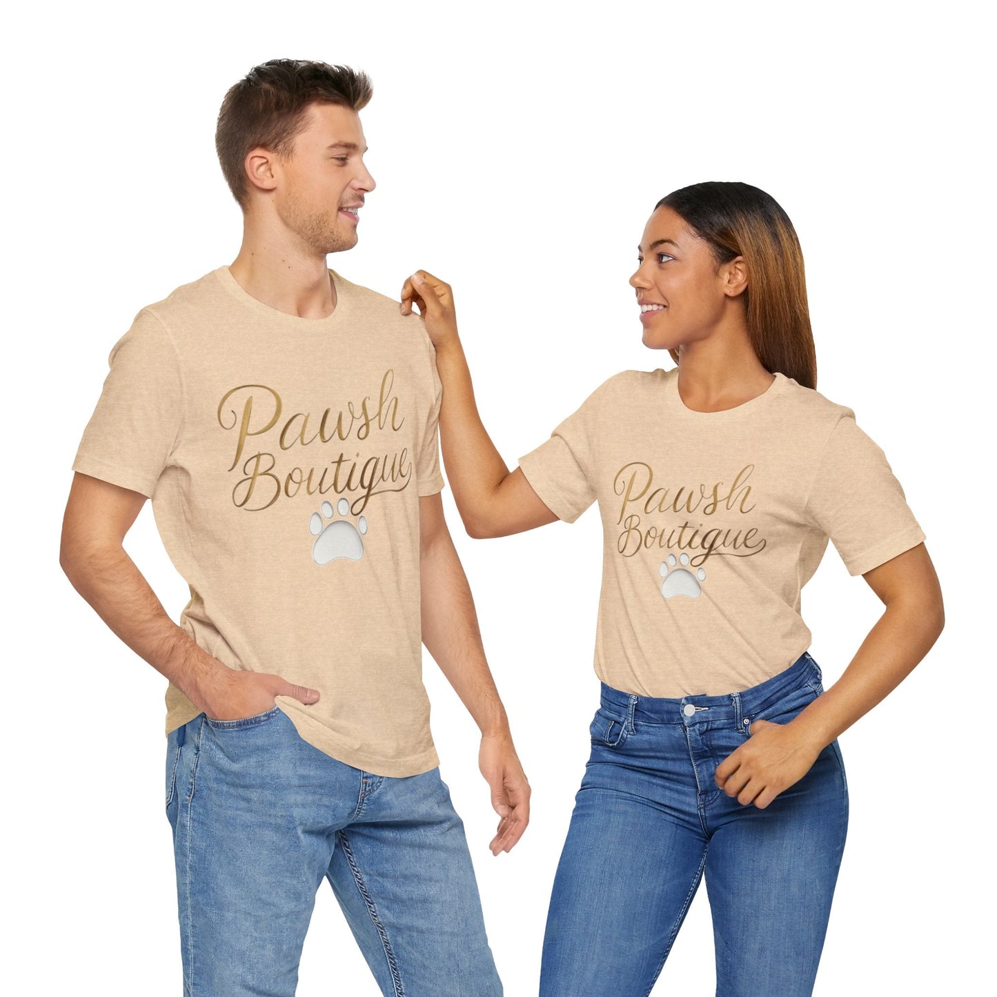 Pawsh Boutique-Themed Unisex Tee, Dog Lover Shirt Printify