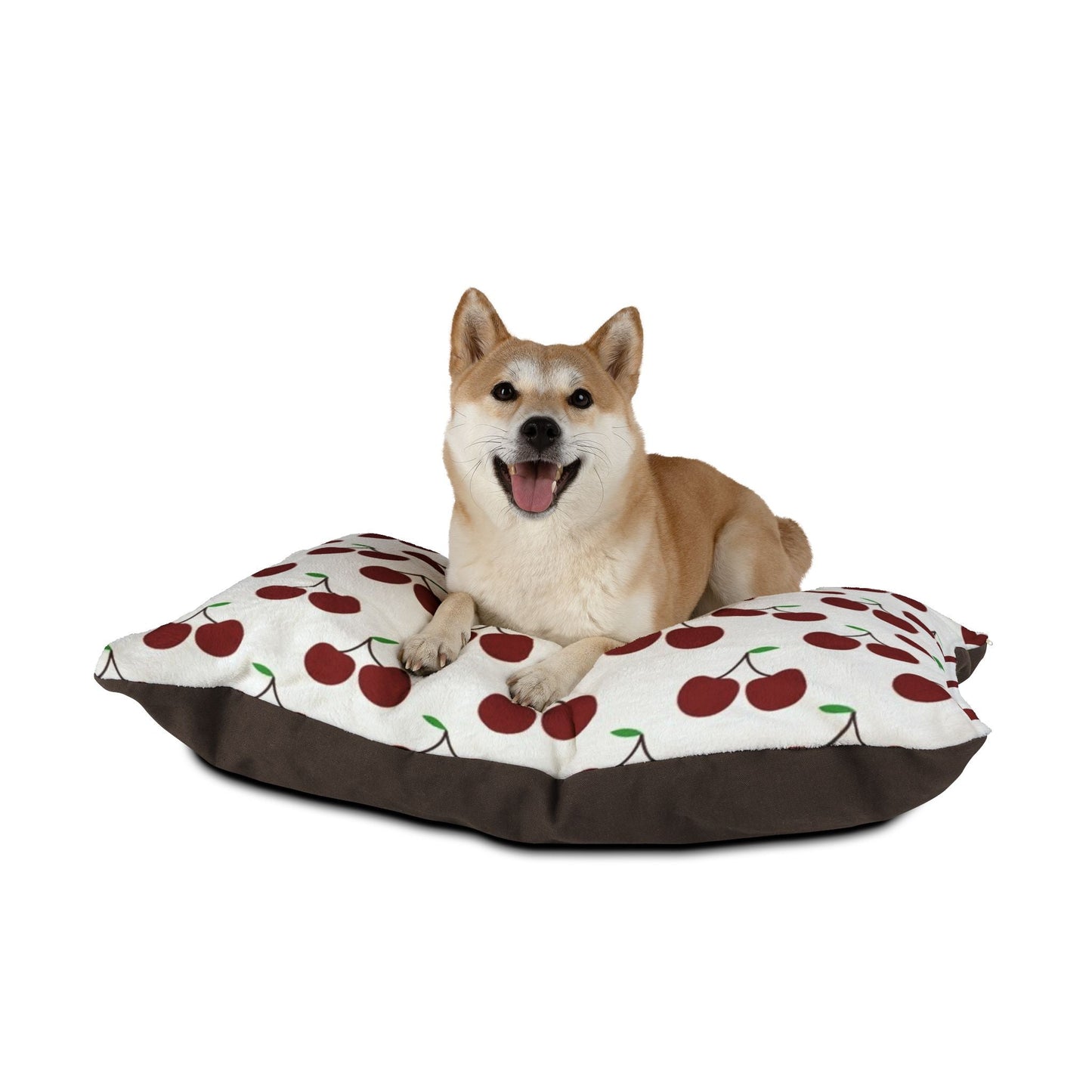 Cherry Print Pawsh Bed Printify