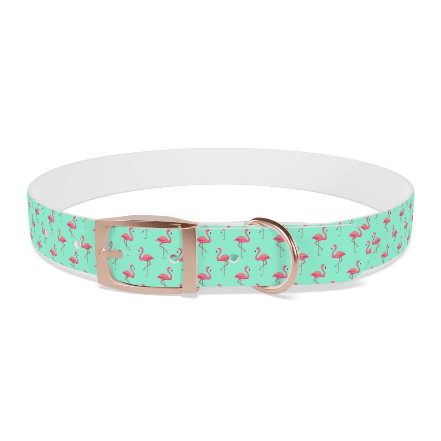 Flamingo Pattern Dog Collar, Stylish Pet Accessory, Summer Dog Gear, Perfect Gift for Dog Lovers, Adjustable Pet Collar, Tropical Dog Printify