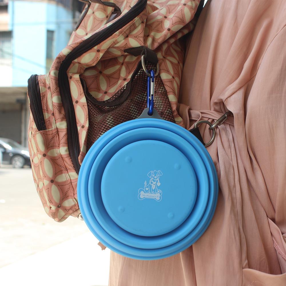 Mr. Peanut's 30oz Collapsible Silicone Camping Bowl with Lid & Foldable Fork Mr. Peanut's Pet Carriers