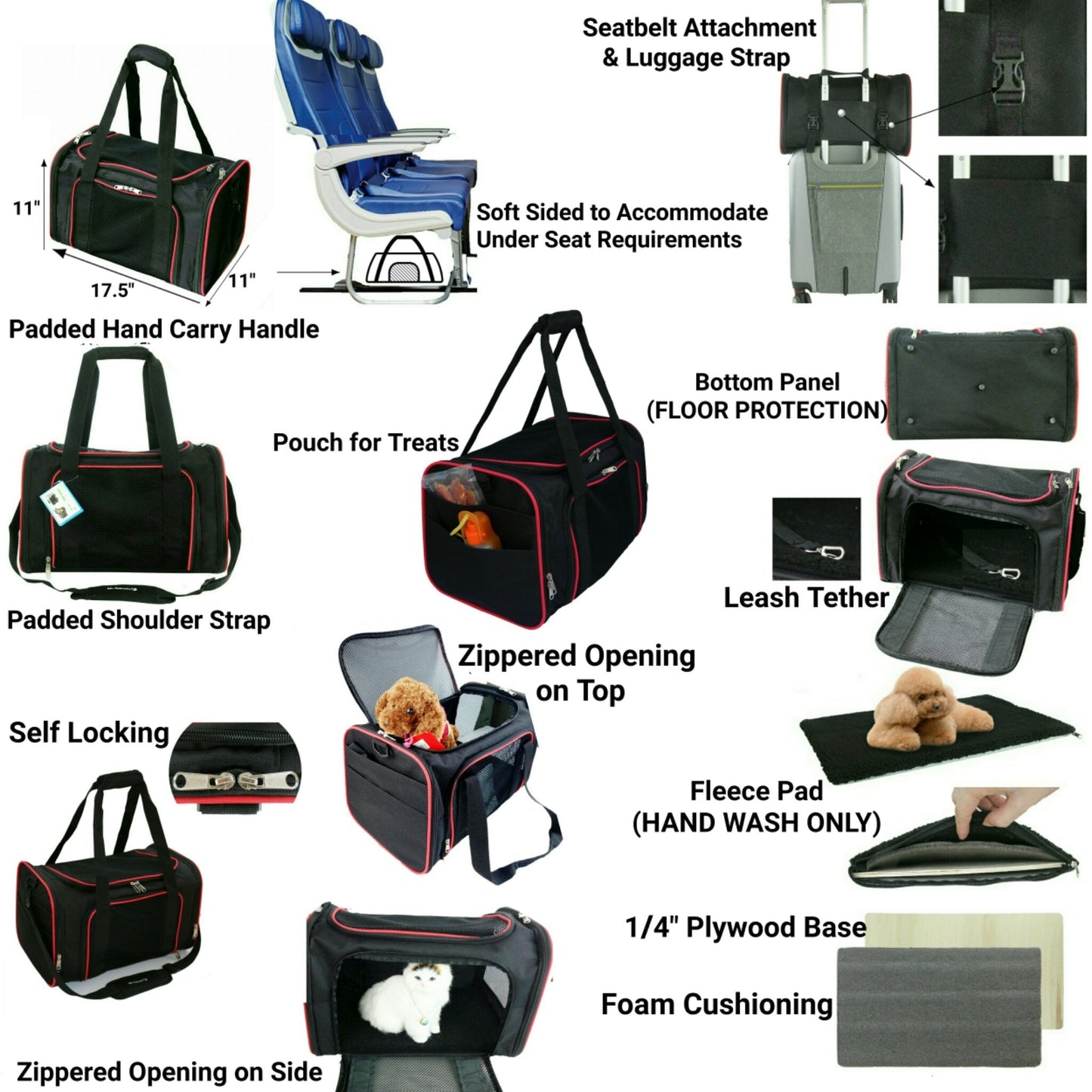 Mr. Peanut's Silver Series Airline Capable Soft Sided Pet Carrier Mr. Peanut's Pet Carriers