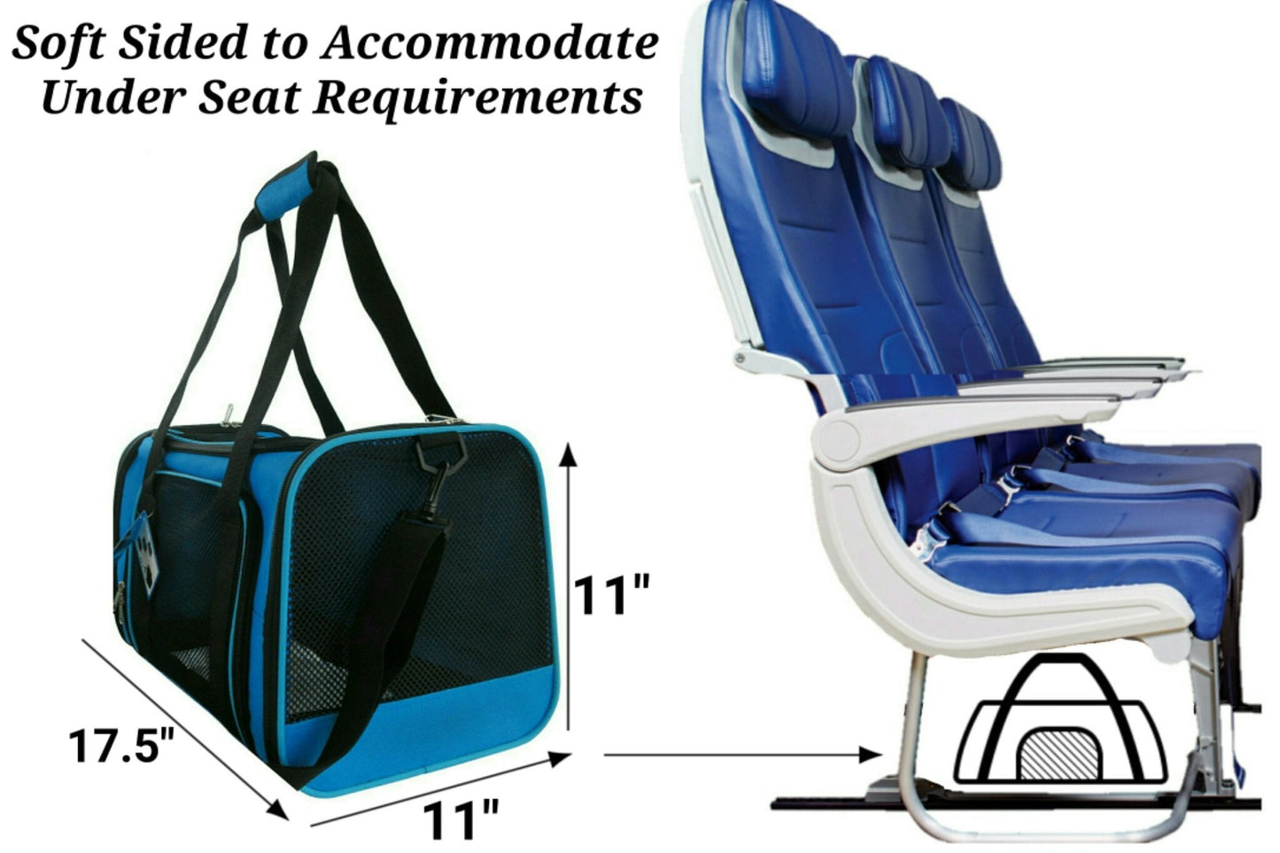 Mr. Peanut's Silver Series Airline Capable Soft Sided Pet Carrier Mr. Peanut's Pet Carriers