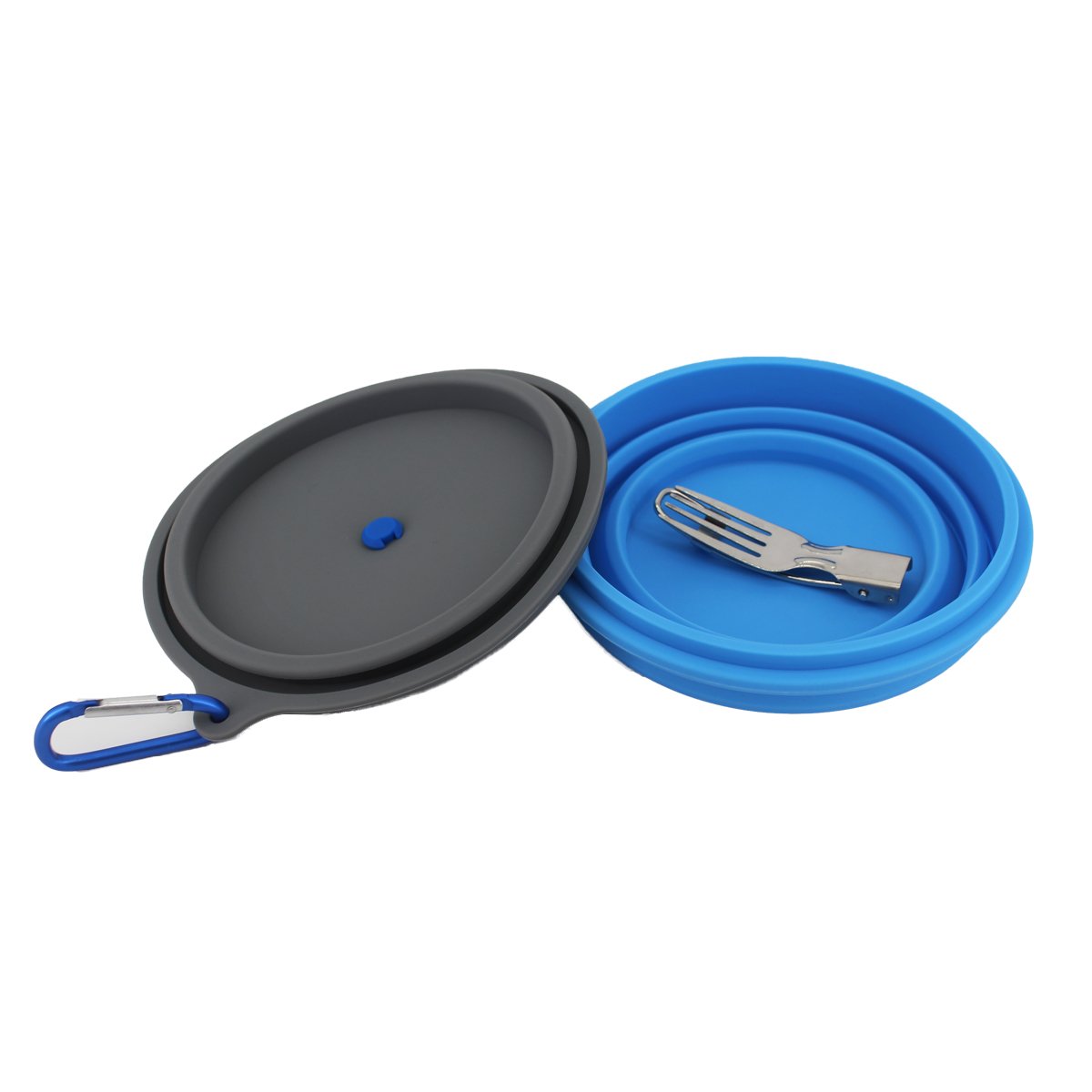 Mr. Peanut's 30oz Collapsible Silicone Camping Bowl with Lid & Foldable Fork Mr. Peanut's Pet Carriers