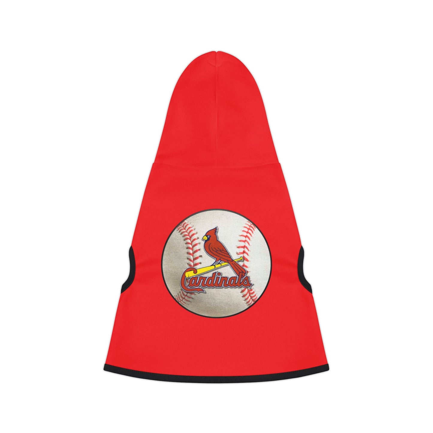 Cardinal Baseball Pet Hoodie, Dog Hoodie, Fun Pet Apparel, Sports Hoodie for Dogs, Pet Gift for Baseball Lovers Printify