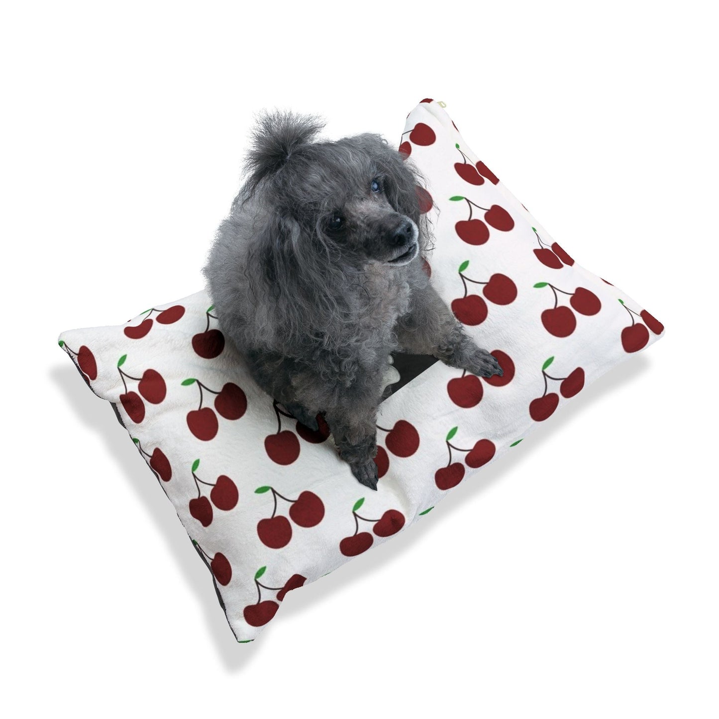 Cherry Print Pawsh Bed Printify