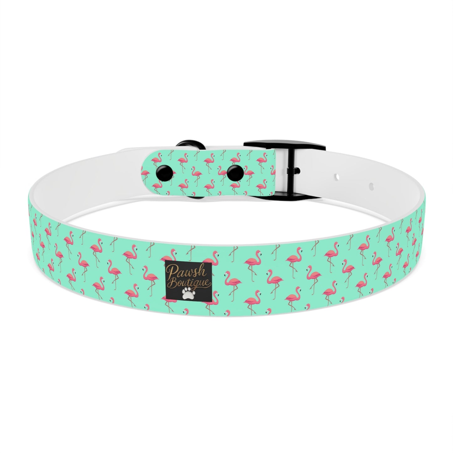 Flamingo Pattern Dog Collar, Stylish Pet Accessory, Summer Dog Gear, Perfect Gift for Dog Lovers, Adjustable Pet Collar, Tropical Dog Printify