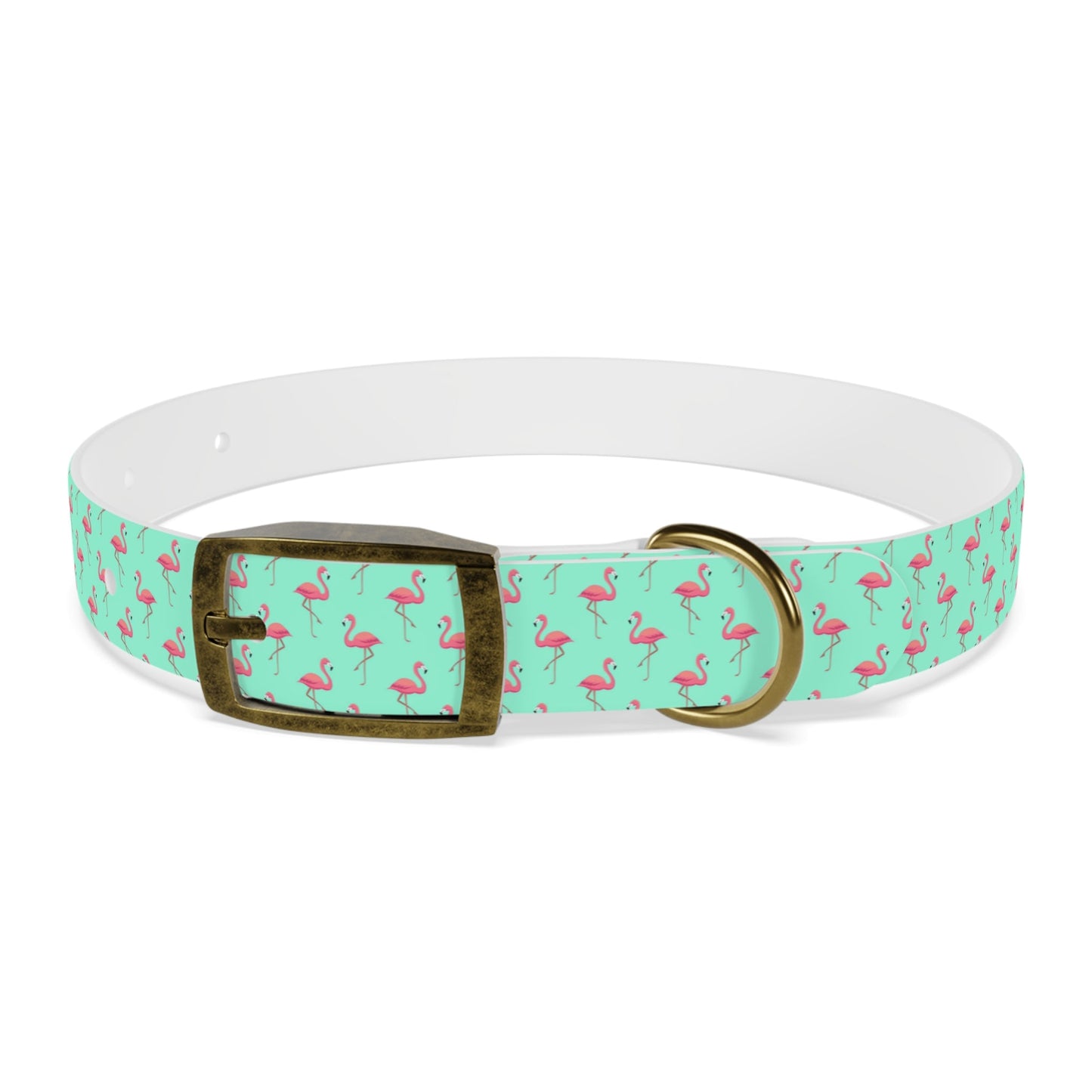 Flamingo Pattern Dog Collar, Stylish Pet Accessory, Summer Dog Gear, Perfect Gift for Dog Lovers, Adjustable Pet Collar, Tropical Dog Printify