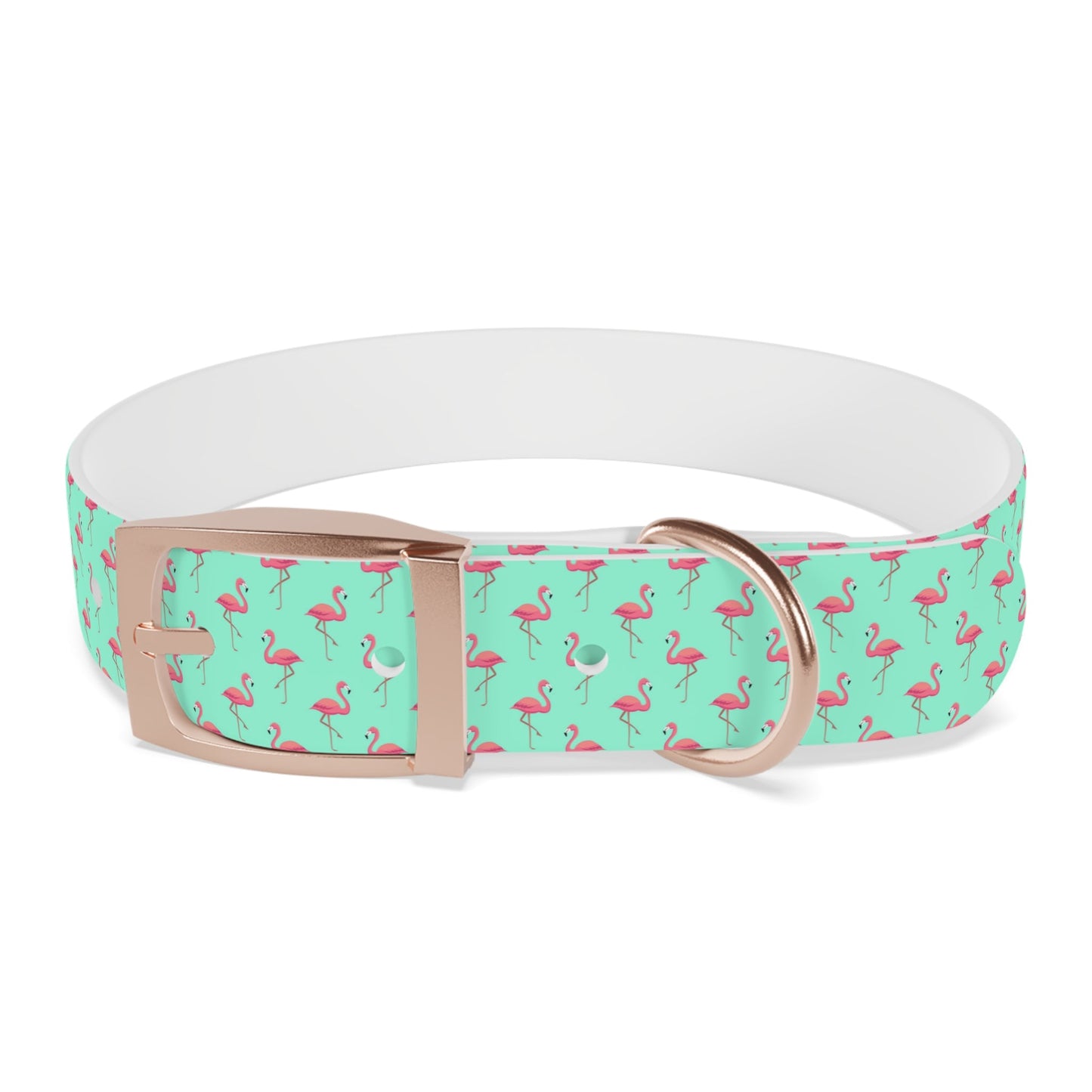 Flamingo Pattern Dog Collar, Stylish Pet Accessory, Summer Dog Gear, Perfect Gift for Dog Lovers, Adjustable Pet Collar, Tropical Dog Printify