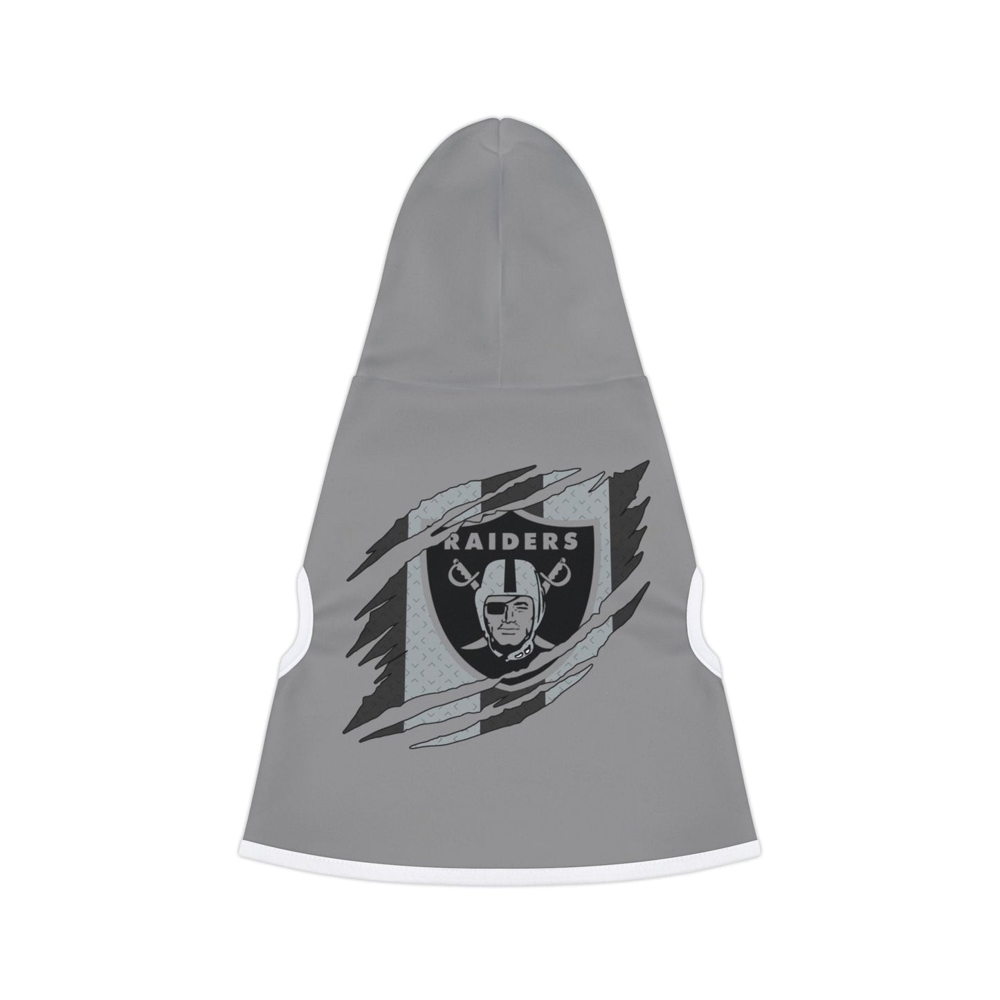 Raiders Pet Hoodie with Raiders Design, Perfect for Dog Lovers, Cozy Canine Apparel, Team Spirit Wear, Pet Fashion Statement Printify