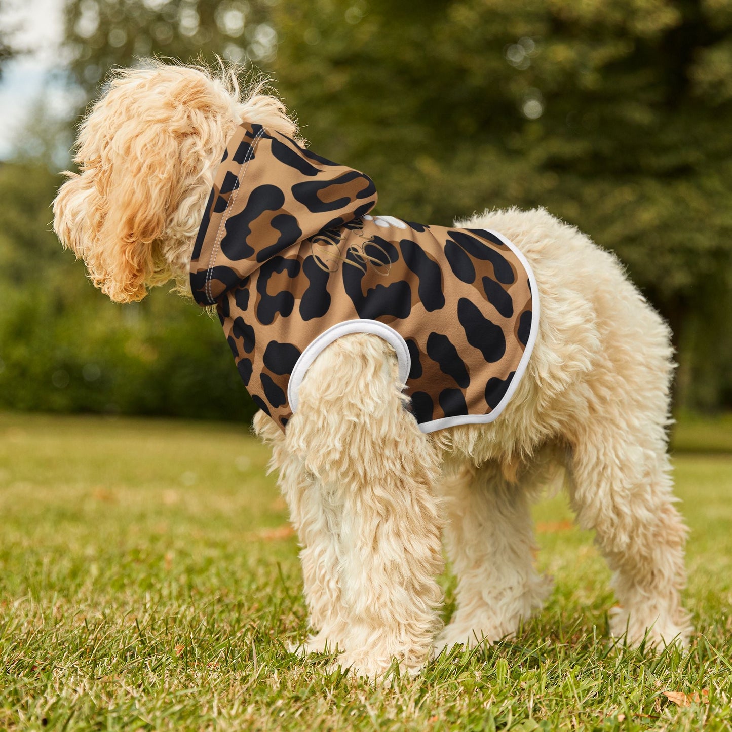 Stylish Leopard Print Pet Hoodie | Cozy Dog Jacket Printify