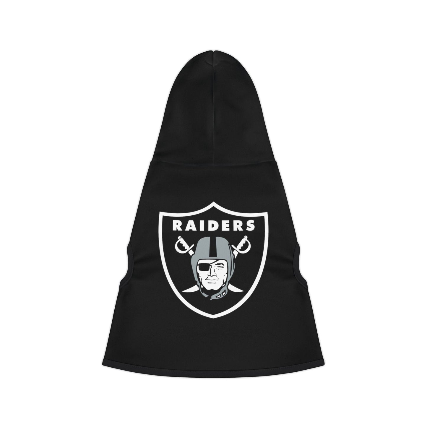 Raiders Pet Hoodie for Sports Fans, Cozy Pet Apparel, Dog & Cat Wear, NFL Team Merchandise, Perfect for Game Days Printify