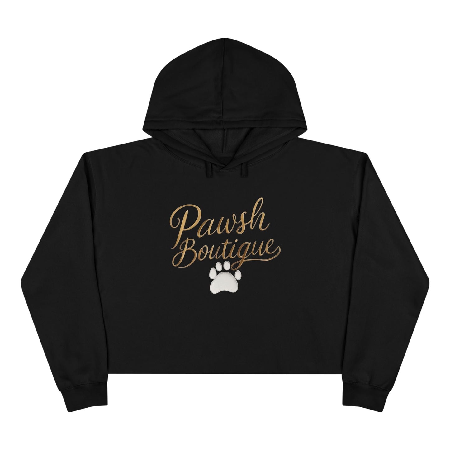 Cute Pawsh Dog Lover Crop Hoodie Printify