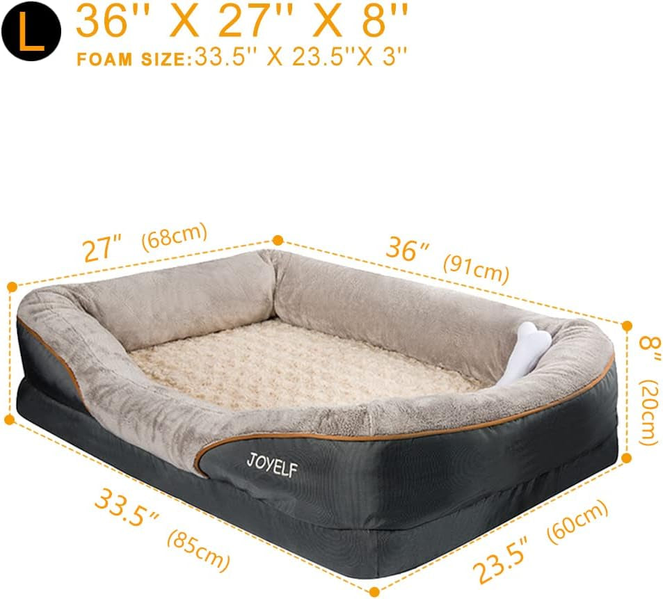 Large Memory Foam Dog Bed MJ's Pet Closet
