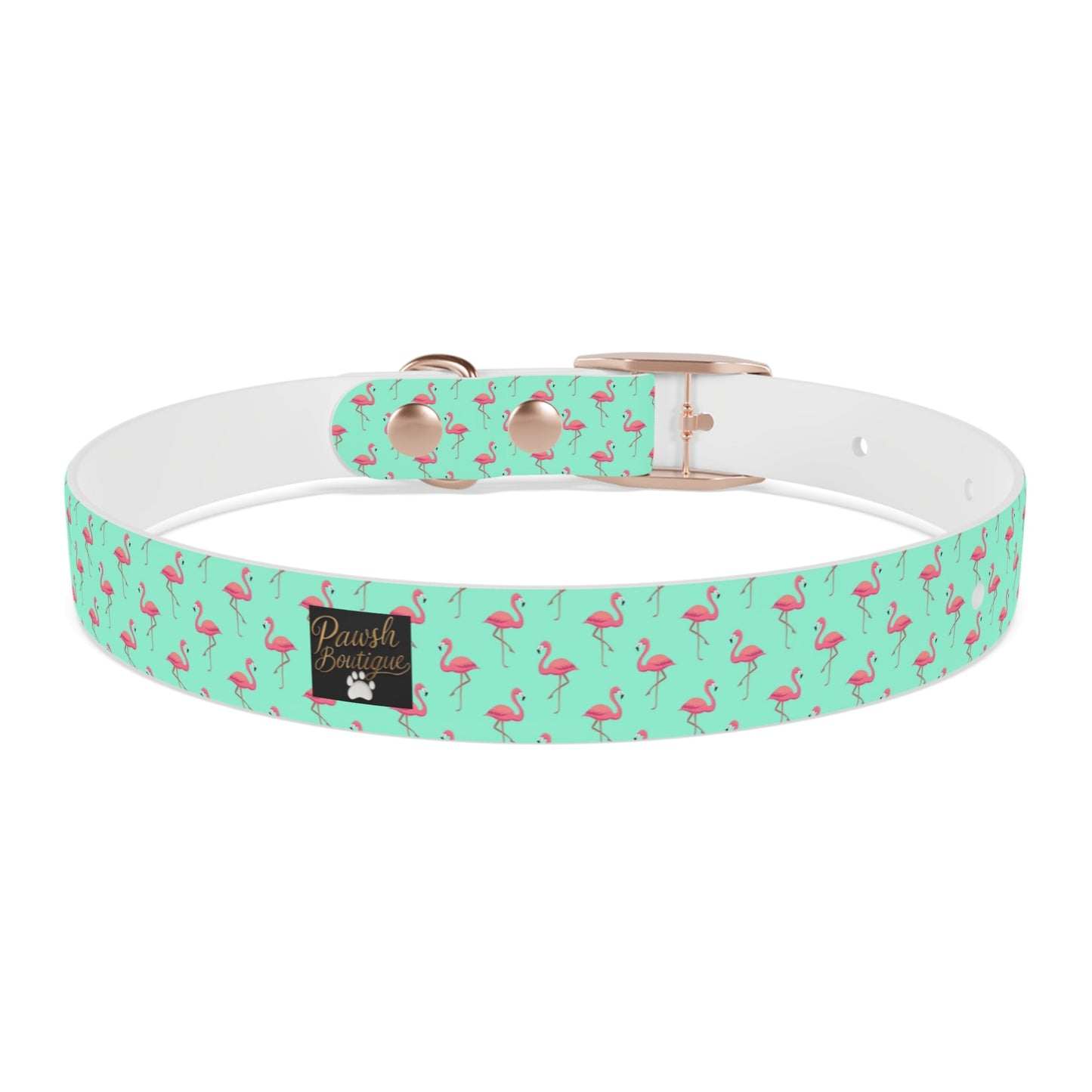 Flamingo Pattern Dog Collar, Stylish Pet Accessory, Summer Dog Gear, Perfect Gift for Dog Lovers, Adjustable Pet Collar, Tropical Dog Printify