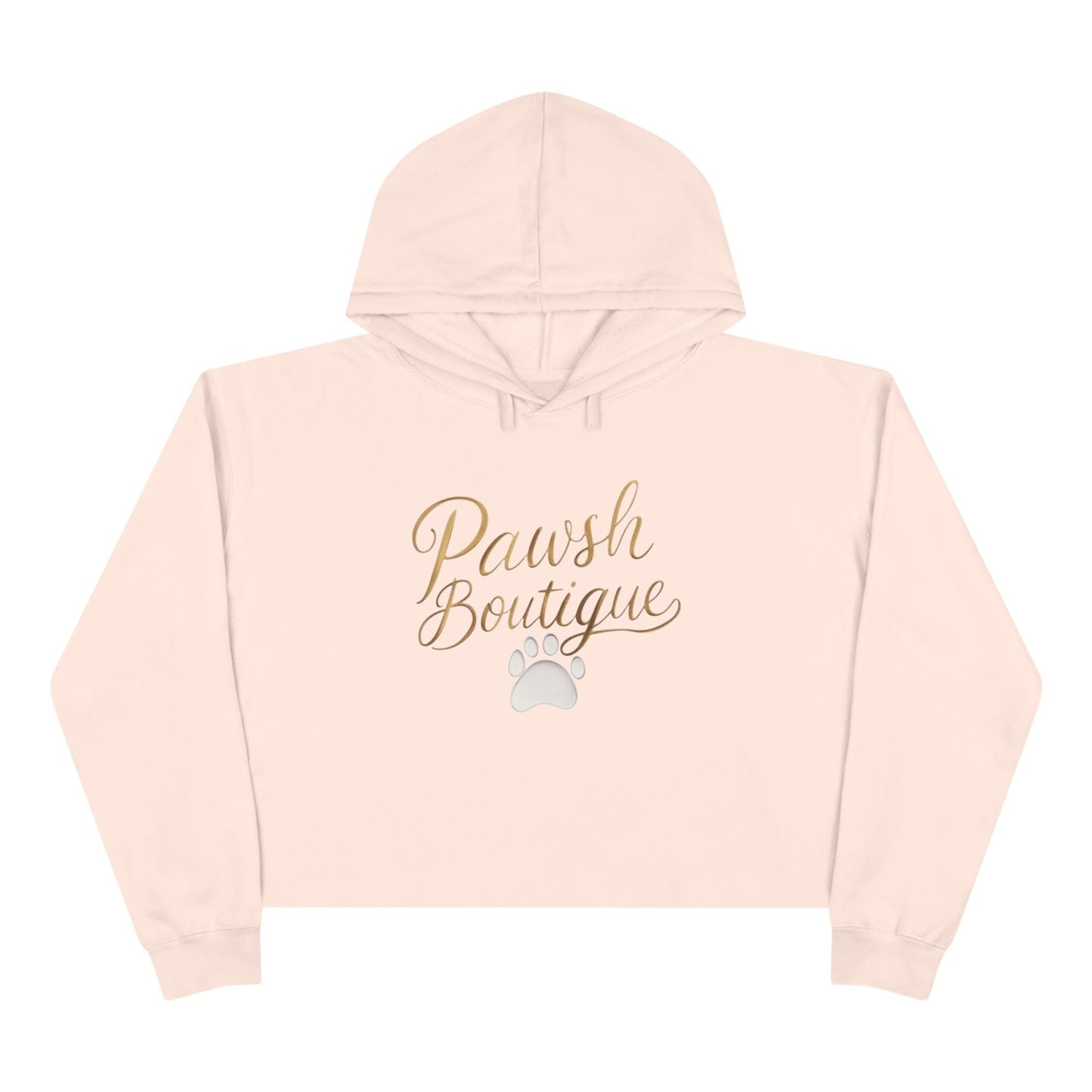 Cute Pawsh Dog Lover Crop Hoodie Printify