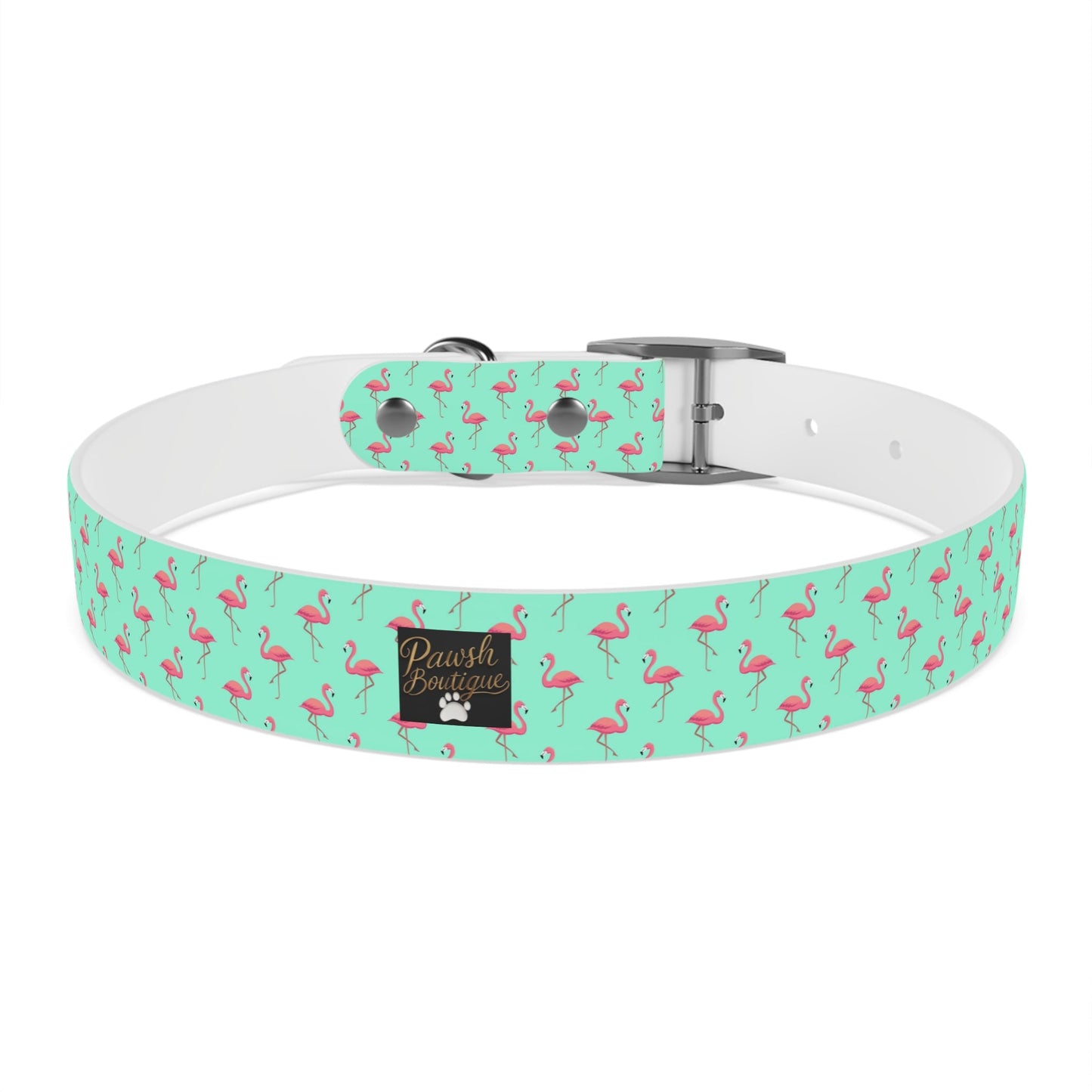 Flamingo Pattern Dog Collar, Stylish Pet Accessory, Summer Dog Gear, Perfect Gift for Dog Lovers, Adjustable Pet Collar, Tropical Dog Printify