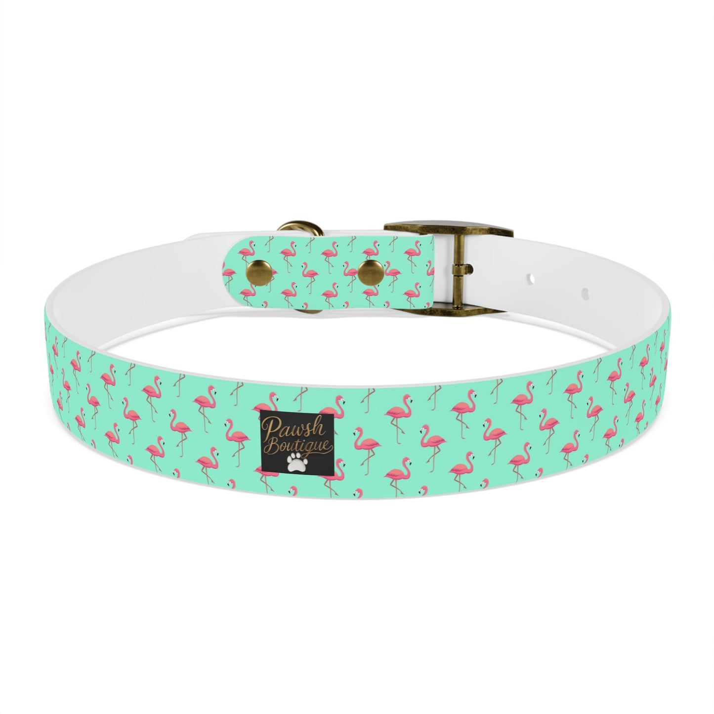 Flamingo Pattern Dog Collar, Stylish Pet Accessory, Summer Dog Gear, Perfect Gift for Dog Lovers, Adjustable Pet Collar, Tropical Dog Printify