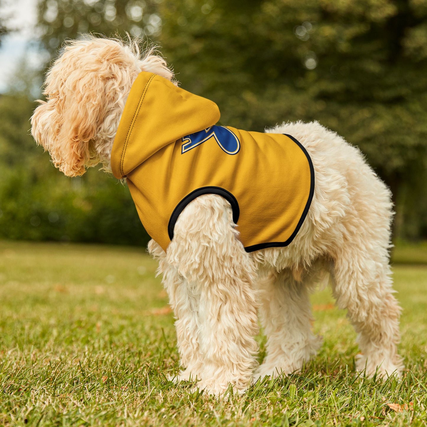 Stylish Blues Hoodie, Cozy Dog Sweater, Cute Puppy Outfit, Dog Apparel, Pet Fashion Printify