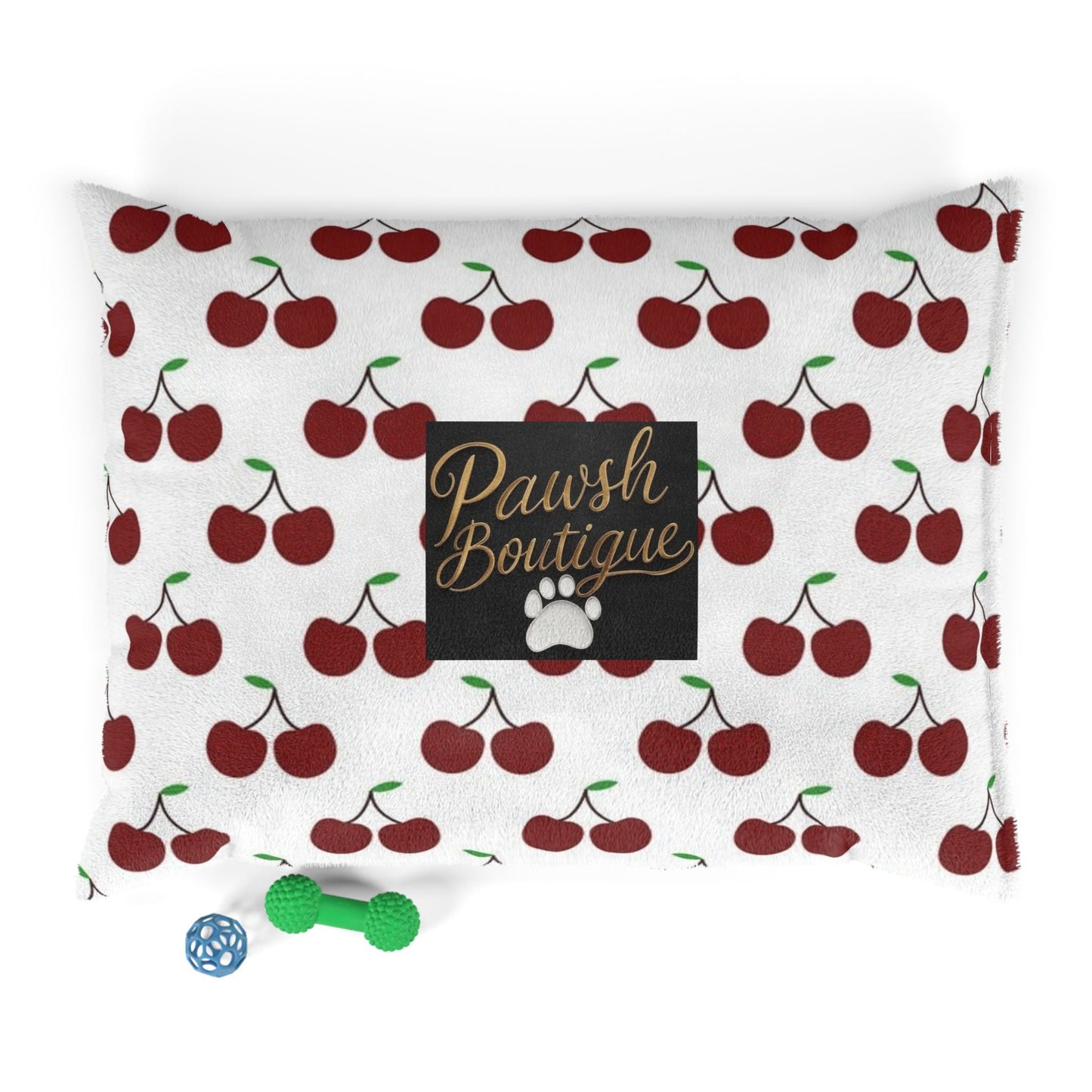 Cherry Print Pawsh Bed Printify